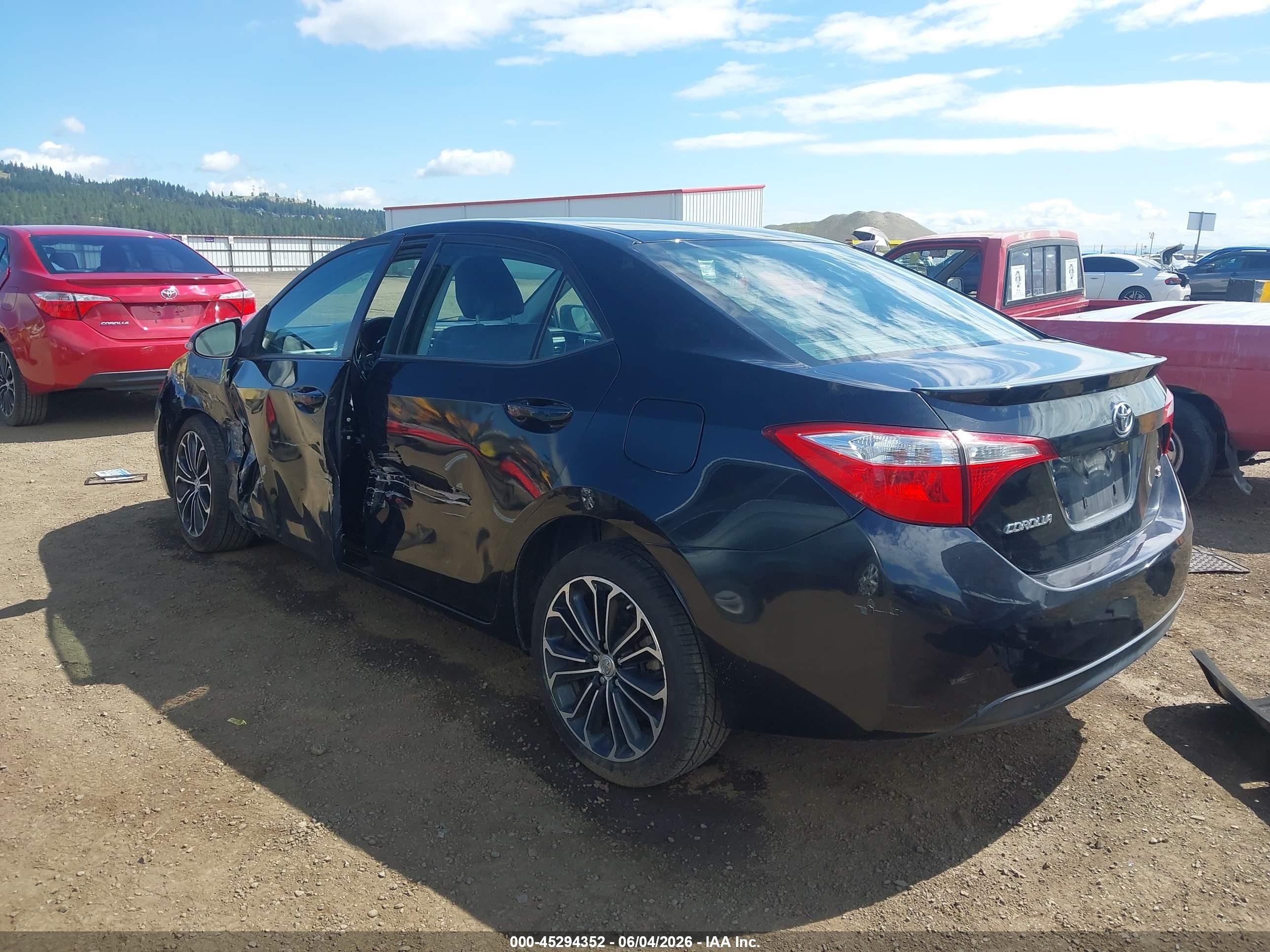 2015 Toyota Corolla S Plus Black vin: 2T1BURHEXFC301620