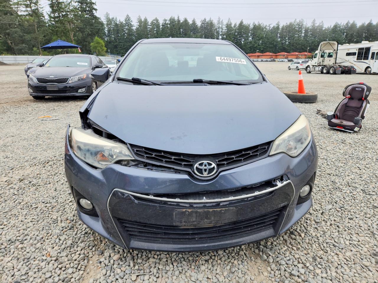 2015 Toyota Corolla S Plus Gray vin: 2T1BURHEXFC306395