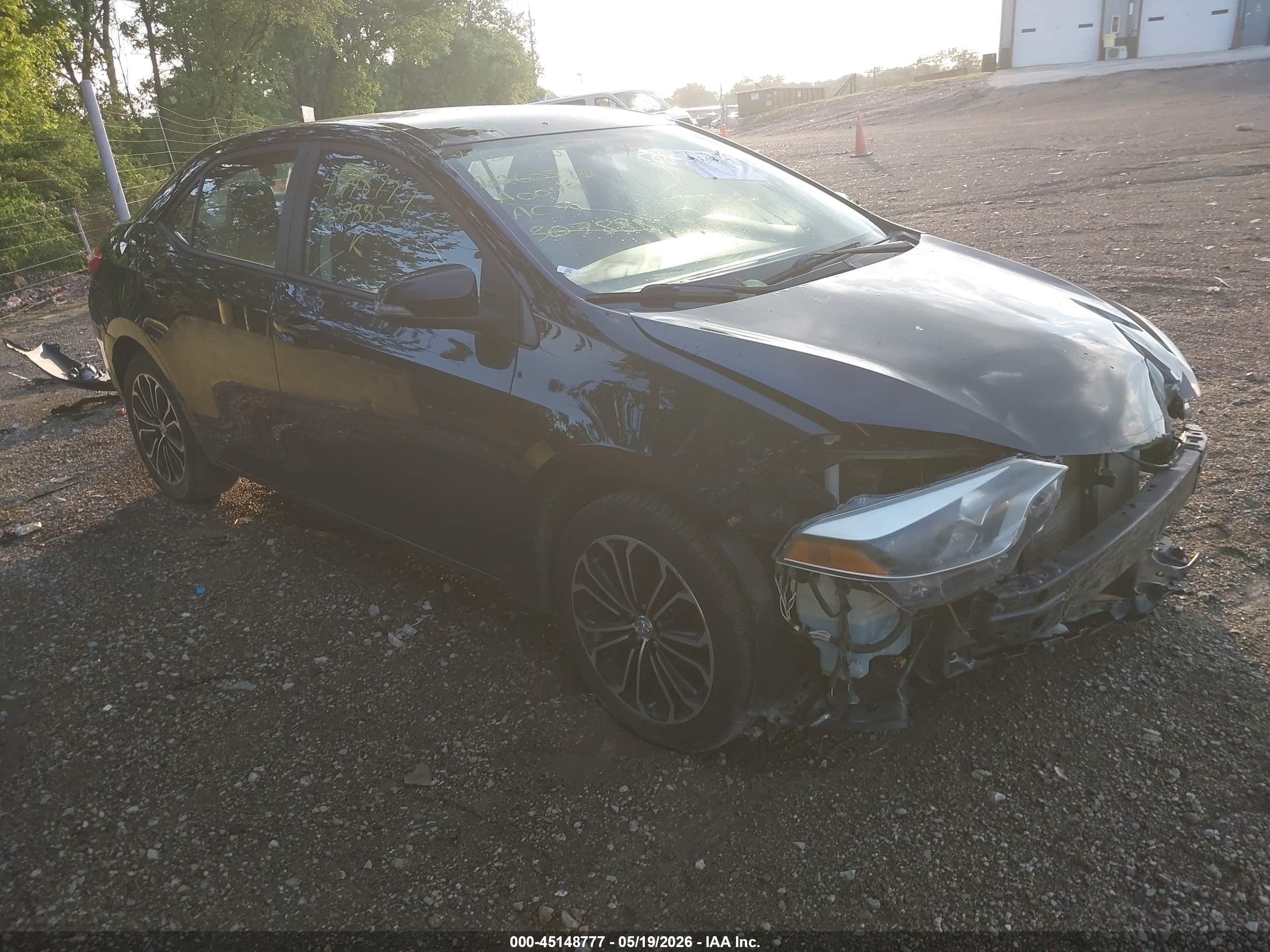 2015 Toyota Corolla S Plus Black vin: 2T1BURHEXFC307885