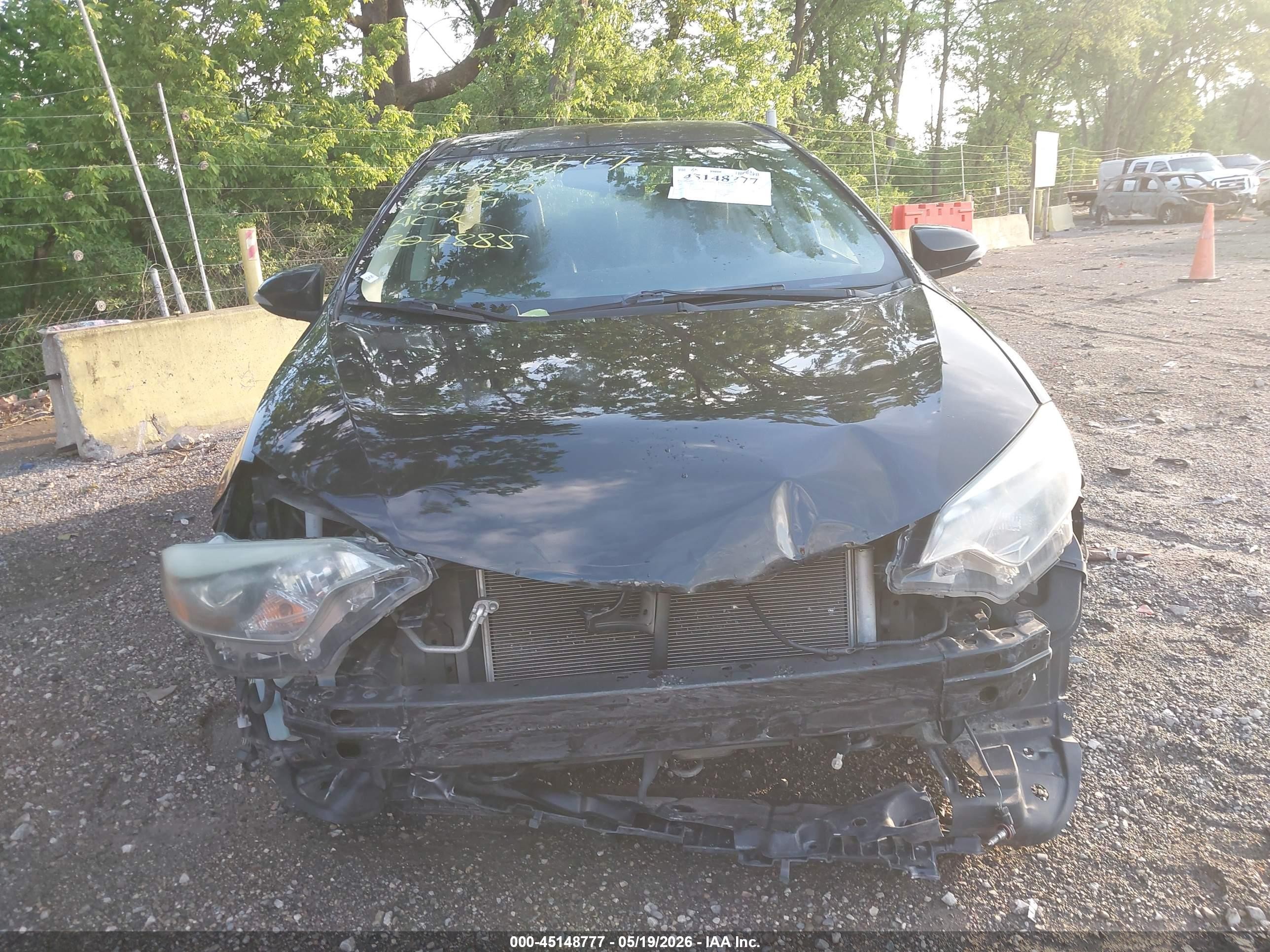 2015 Toyota Corolla S Plus Black vin: 2T1BURHEXFC307885