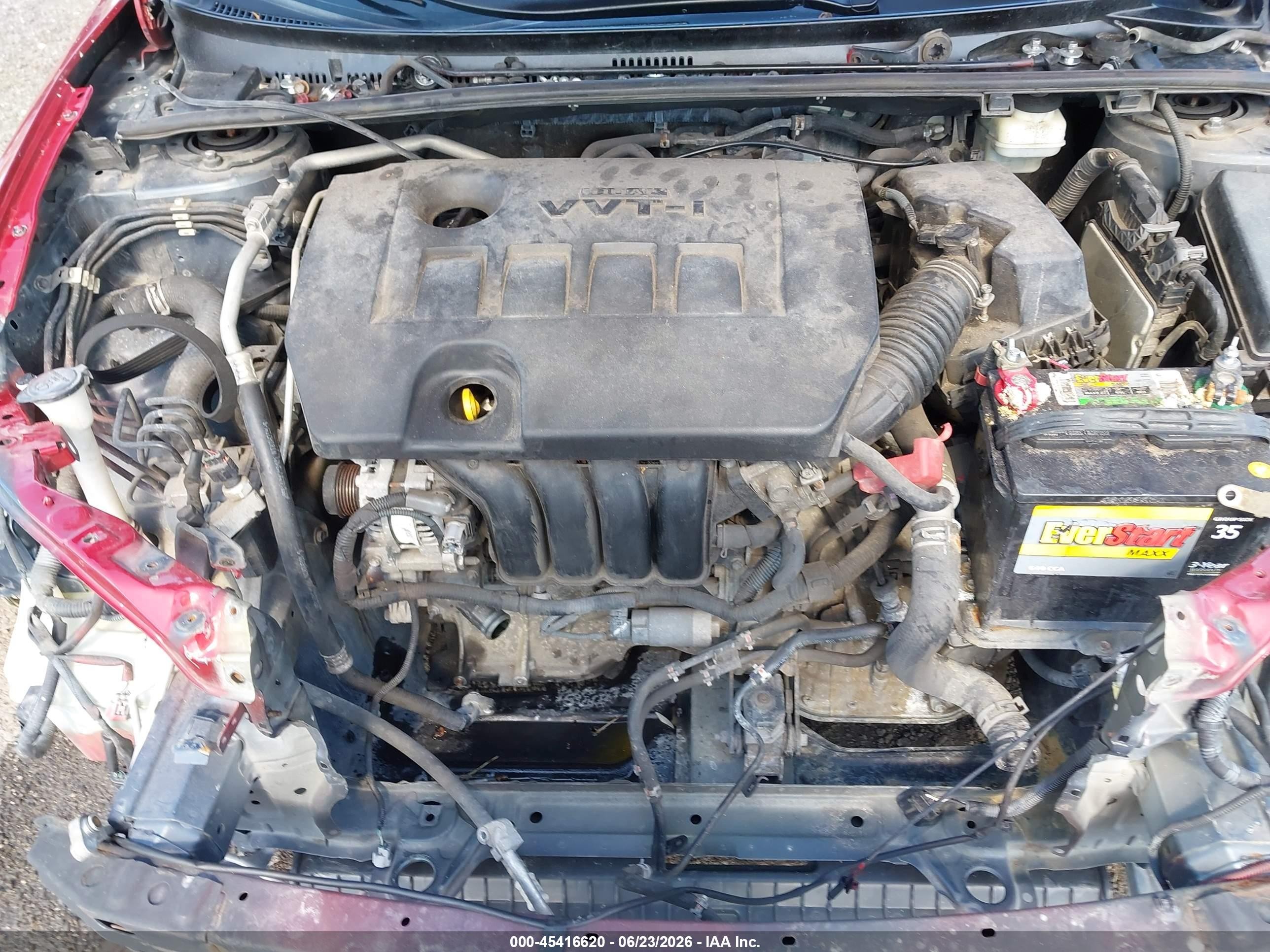 2015 Toyota Corolla L Red vin: 2T1BURHEXFC319566