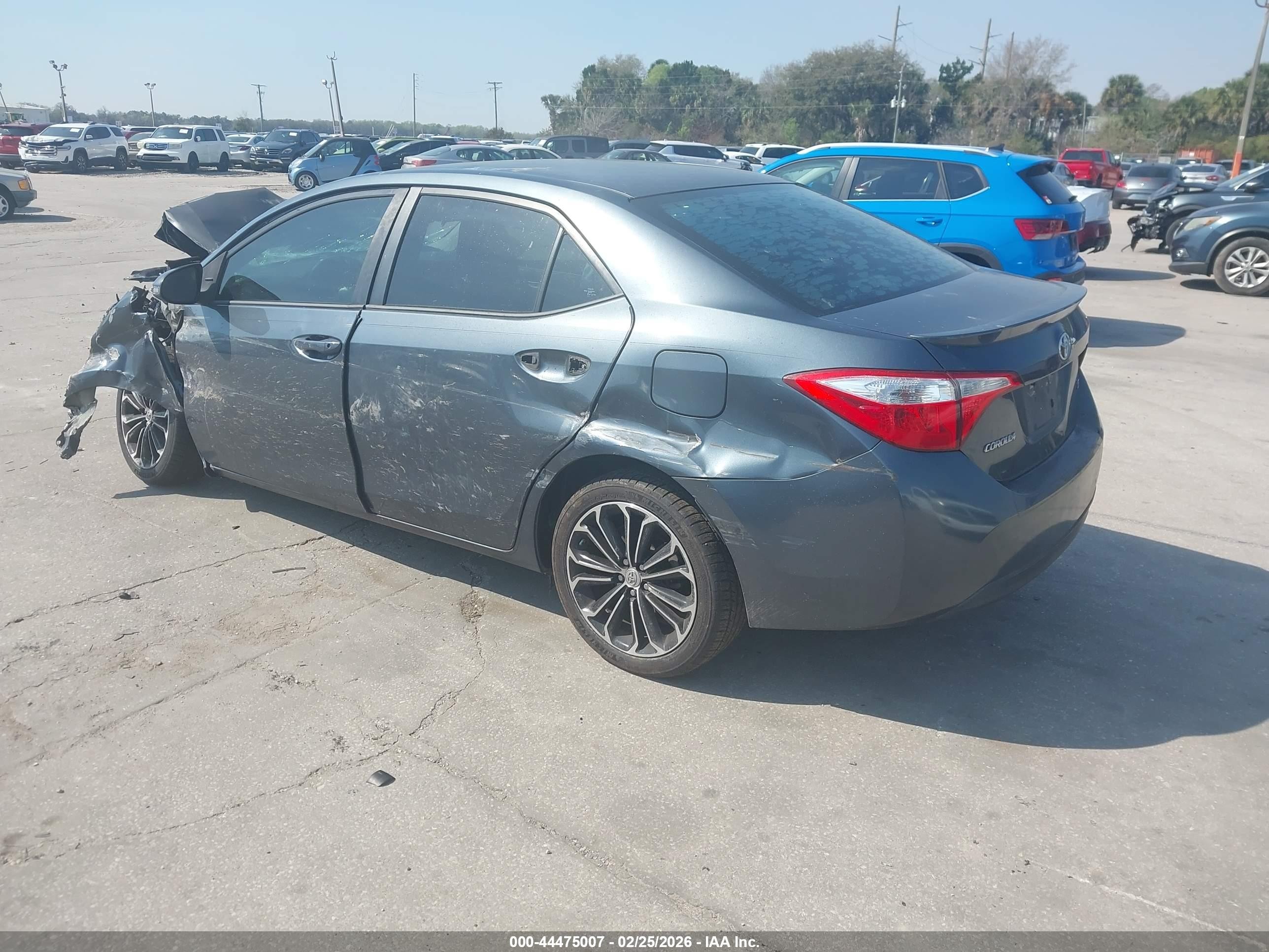2015 Toyota Corolla S Plus Серый vin: 2T1BURHEXFC323729