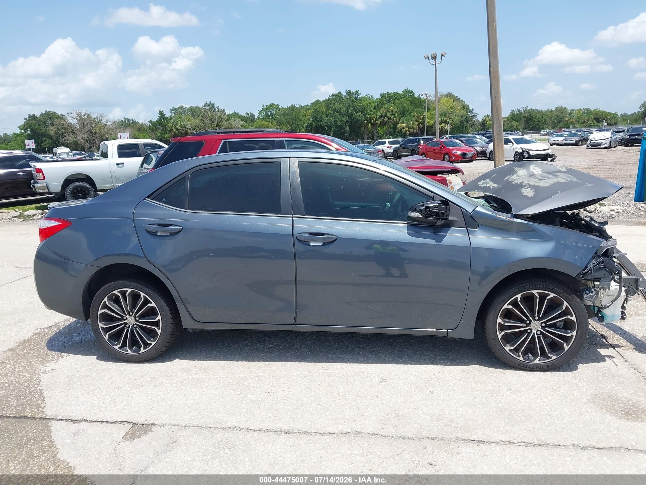 2015 Toyota Corolla S Plus Серый vin: 2T1BURHEXFC323729