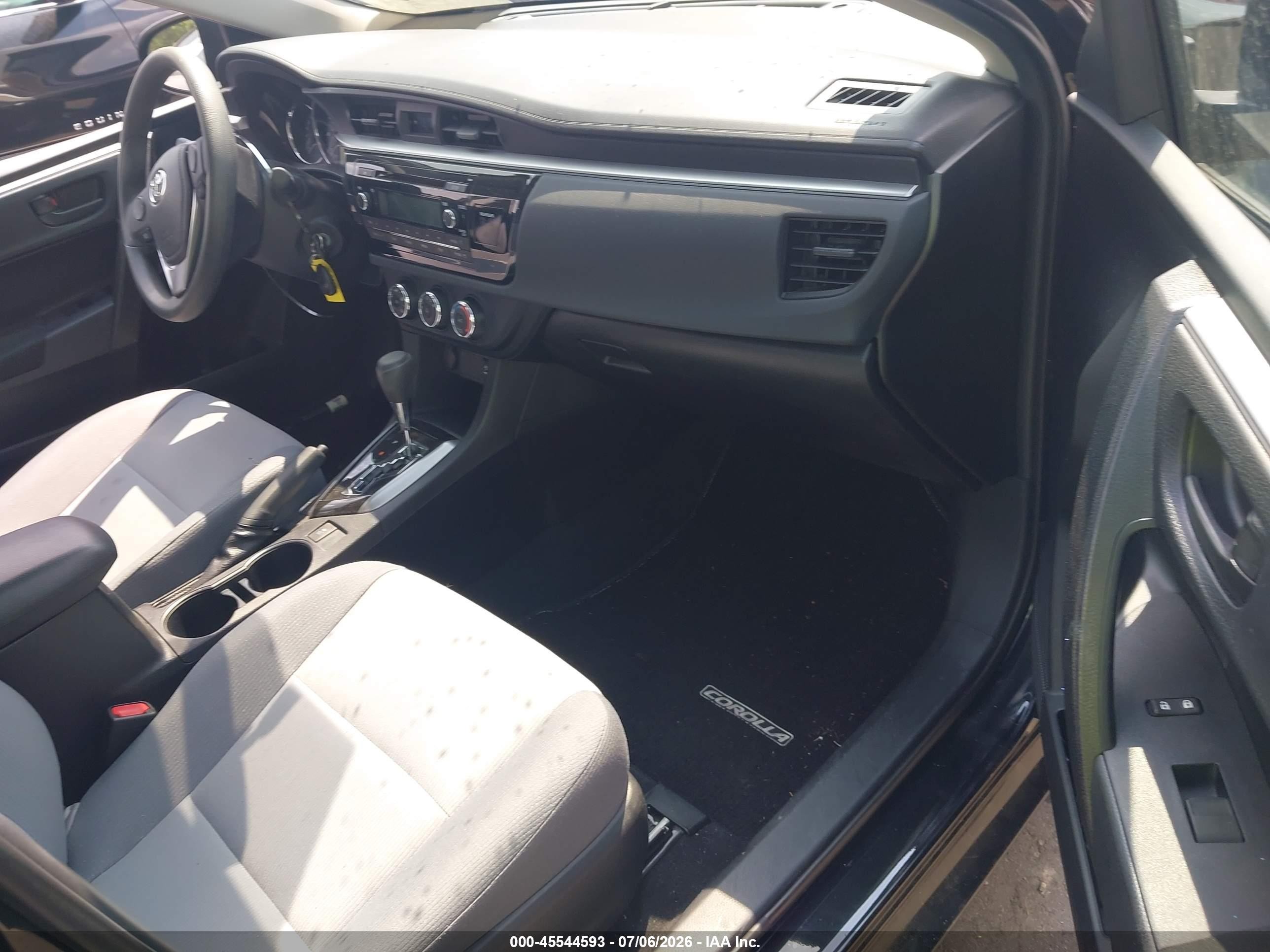2015 Toyota Corolla L Black vin: 2T1BURHEXFC336092