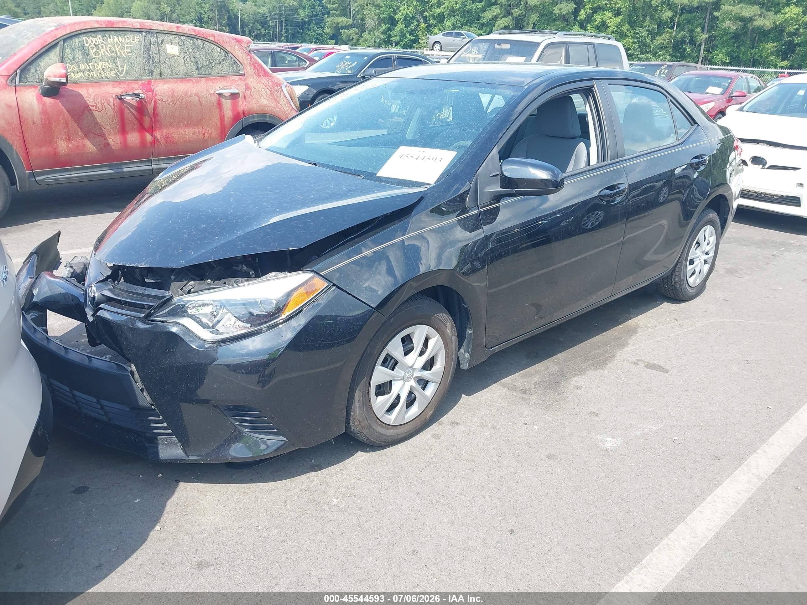 2015 Toyota Corolla L Black vin: 2T1BURHEXFC336092