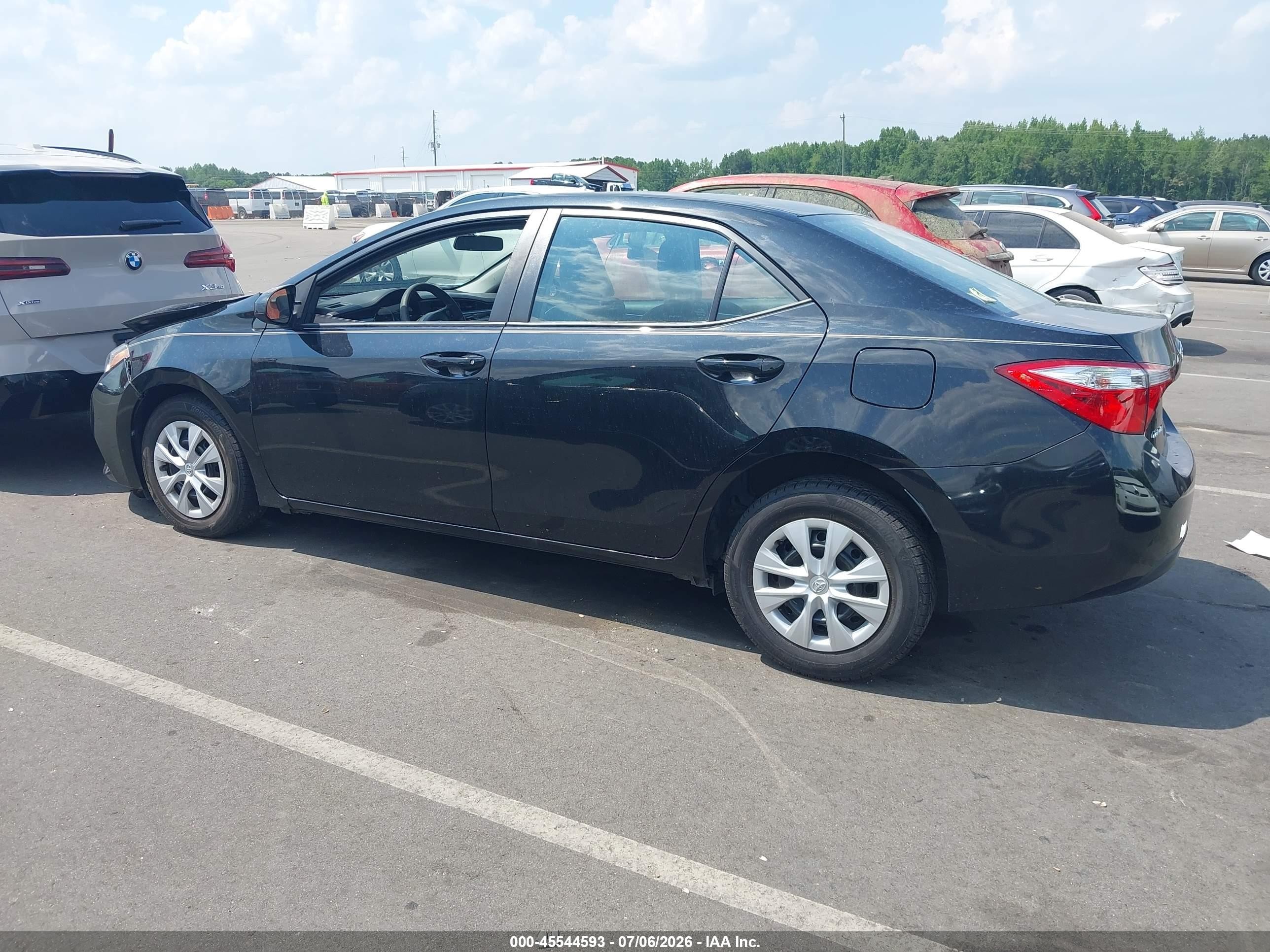 2015 Toyota Corolla L Black vin: 2T1BURHEXFC336092