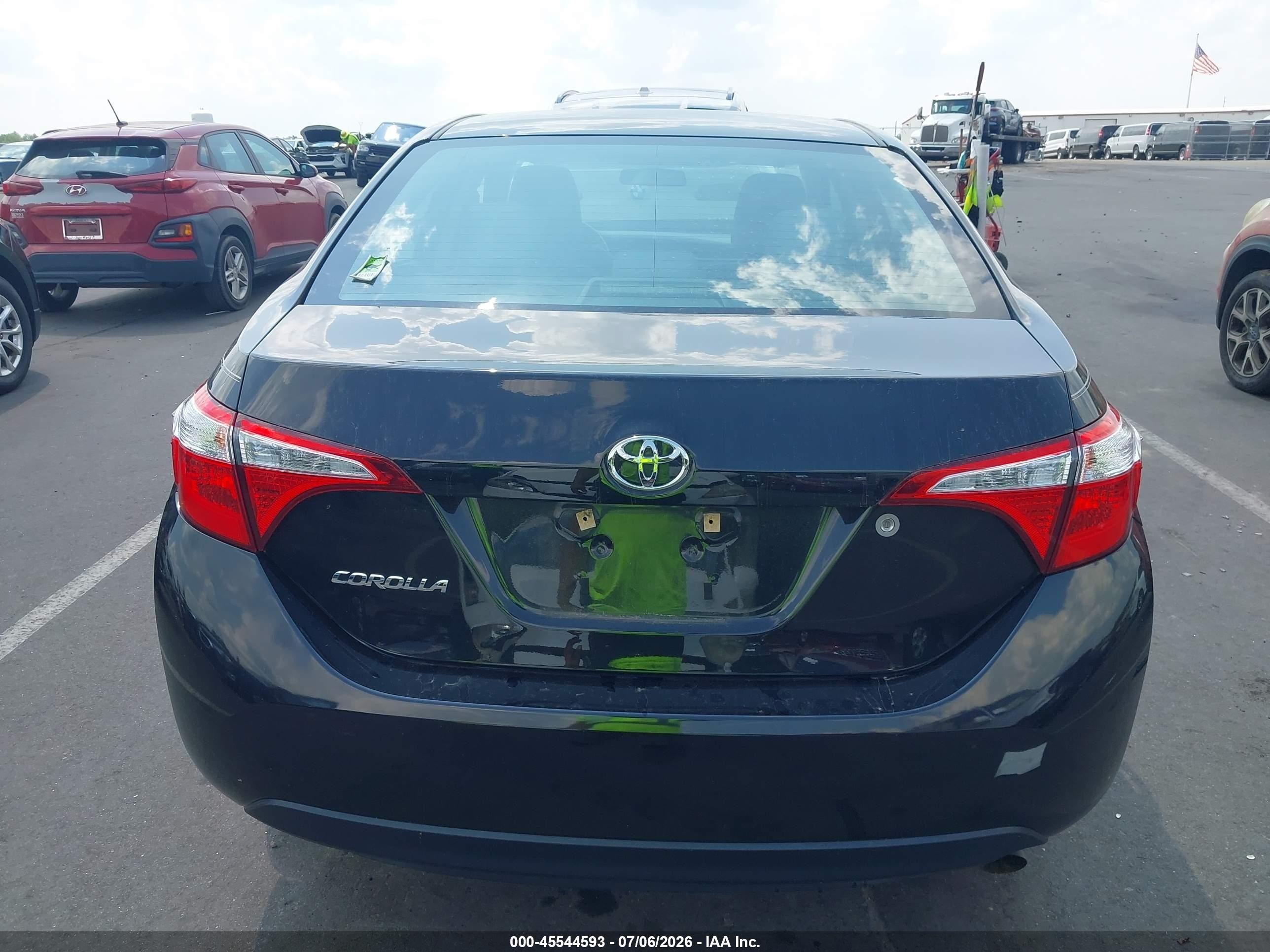 2015 Toyota Corolla L Black vin: 2T1BURHEXFC336092