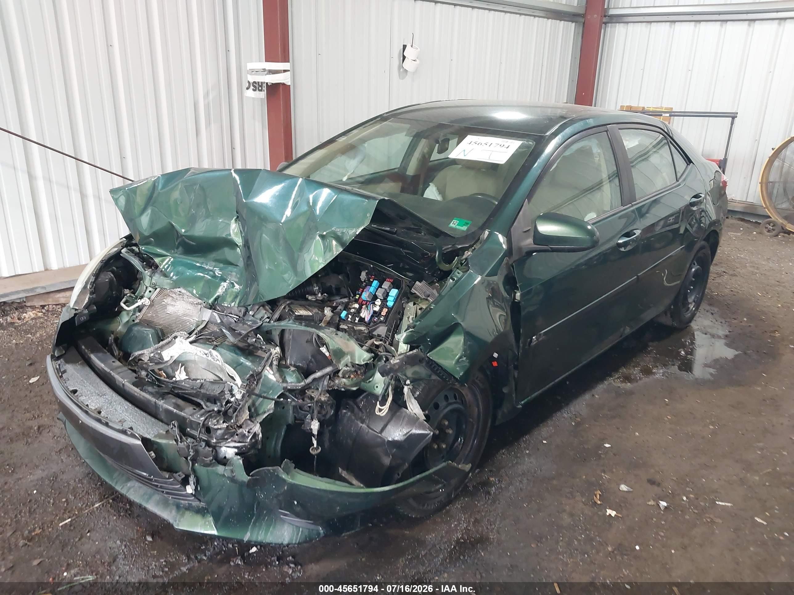 2015 Toyota Corolla Le Зеленый vin: 2T1BURHEXFC339400