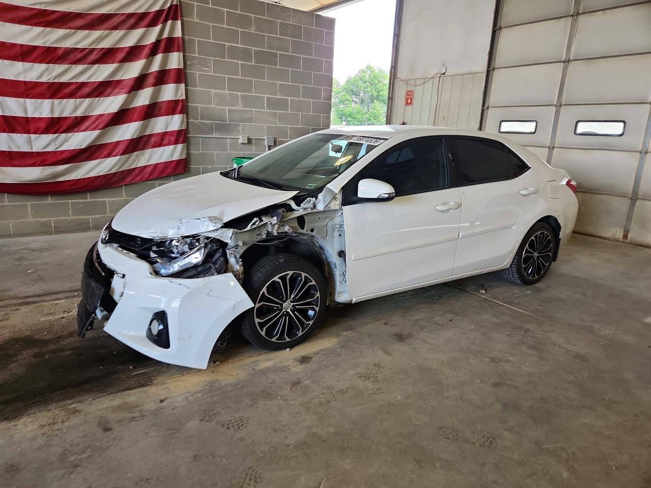 2015 Toyota Corolla S Plus White vin: 2T1BURHEXFC339526