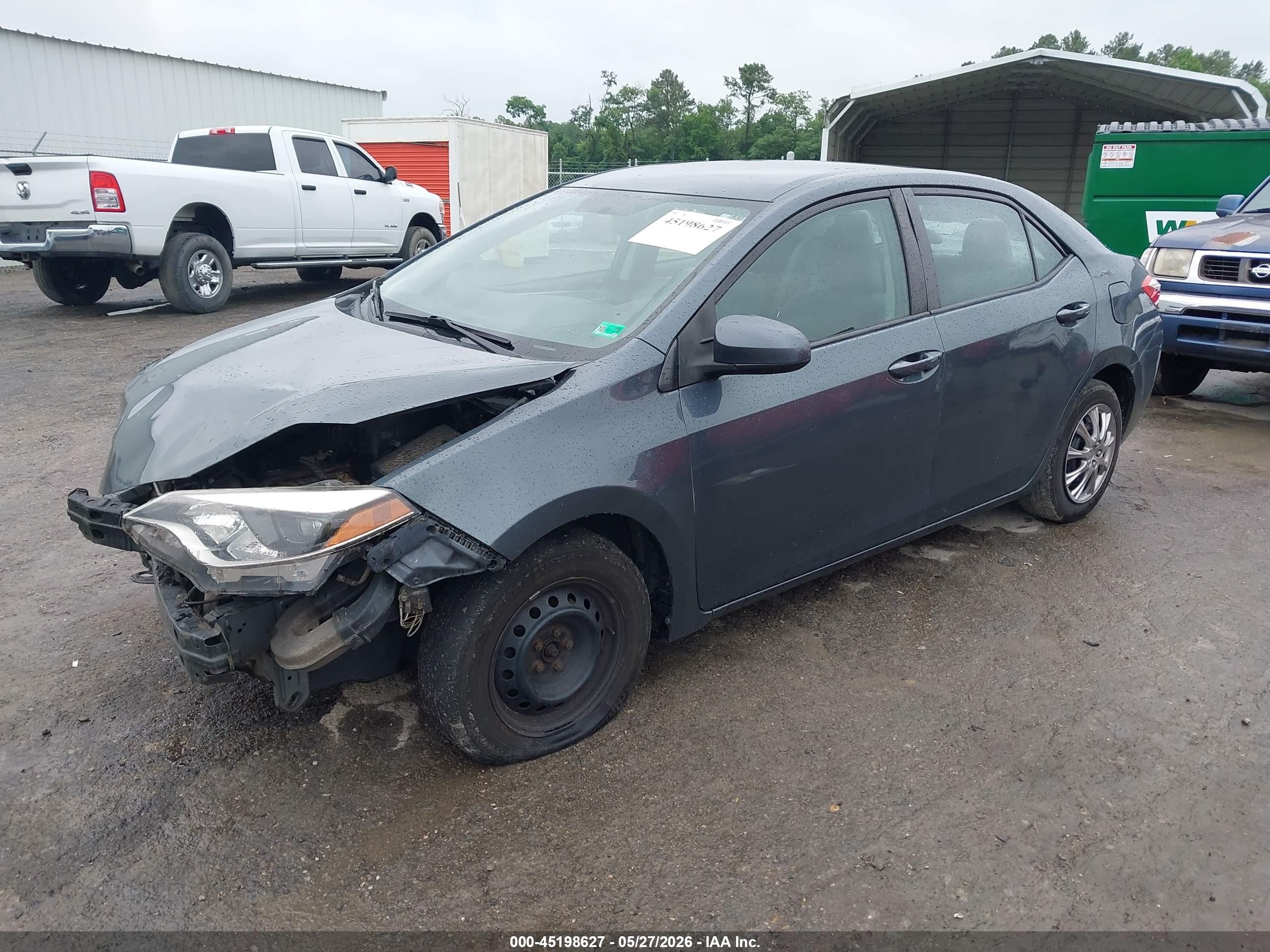 2015 Toyota Corolla L Gray vin: 2T1BURHEXFC344161