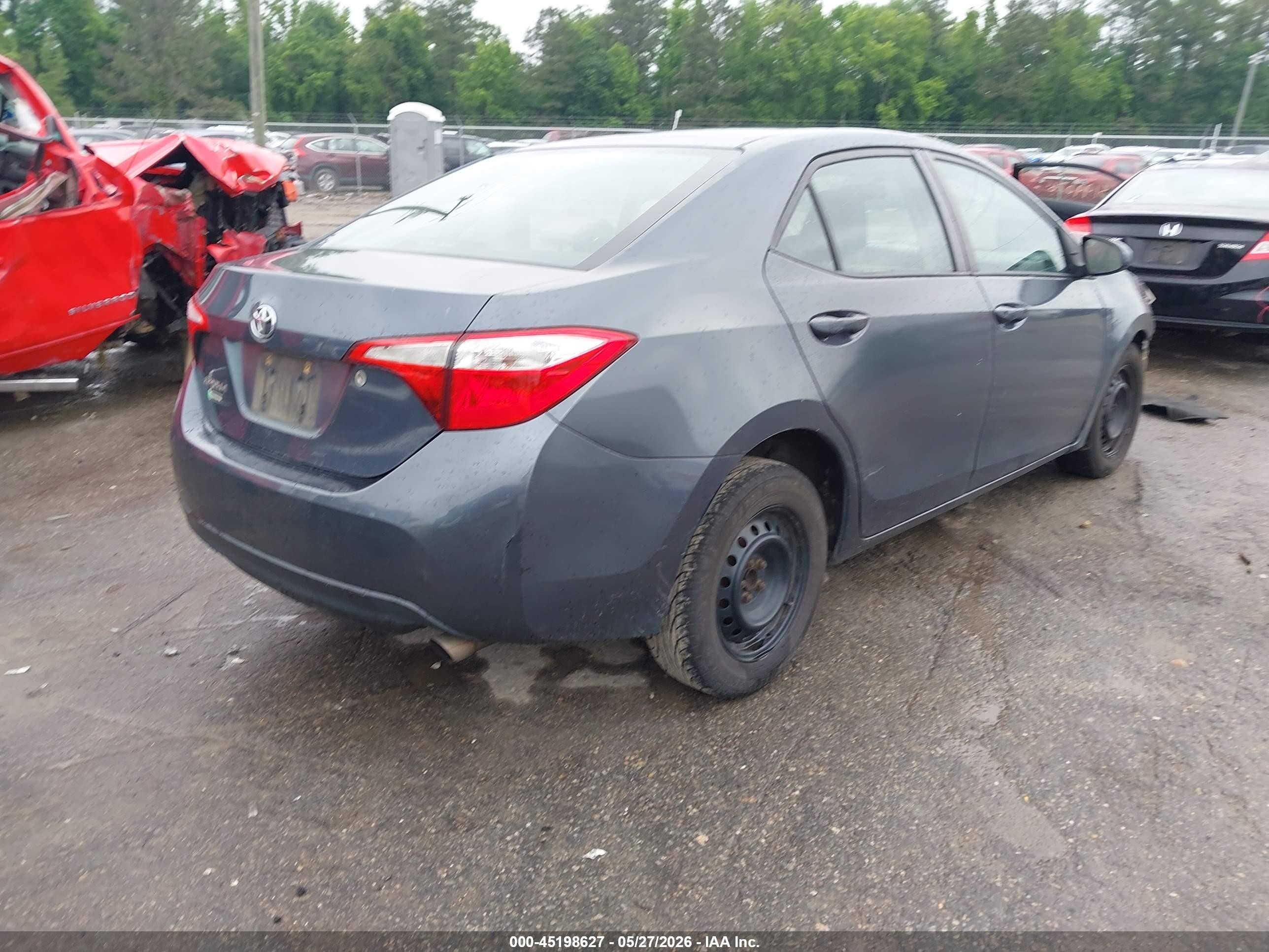 2015 Toyota Corolla L Gray vin: 2T1BURHEXFC344161