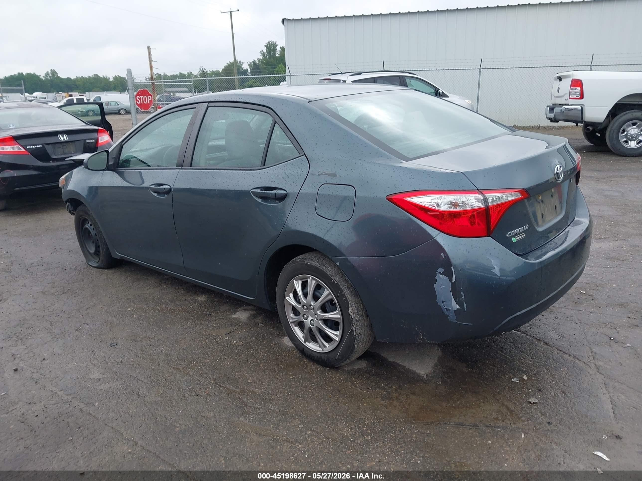 2015 Toyota Corolla L Gray vin: 2T1BURHEXFC344161