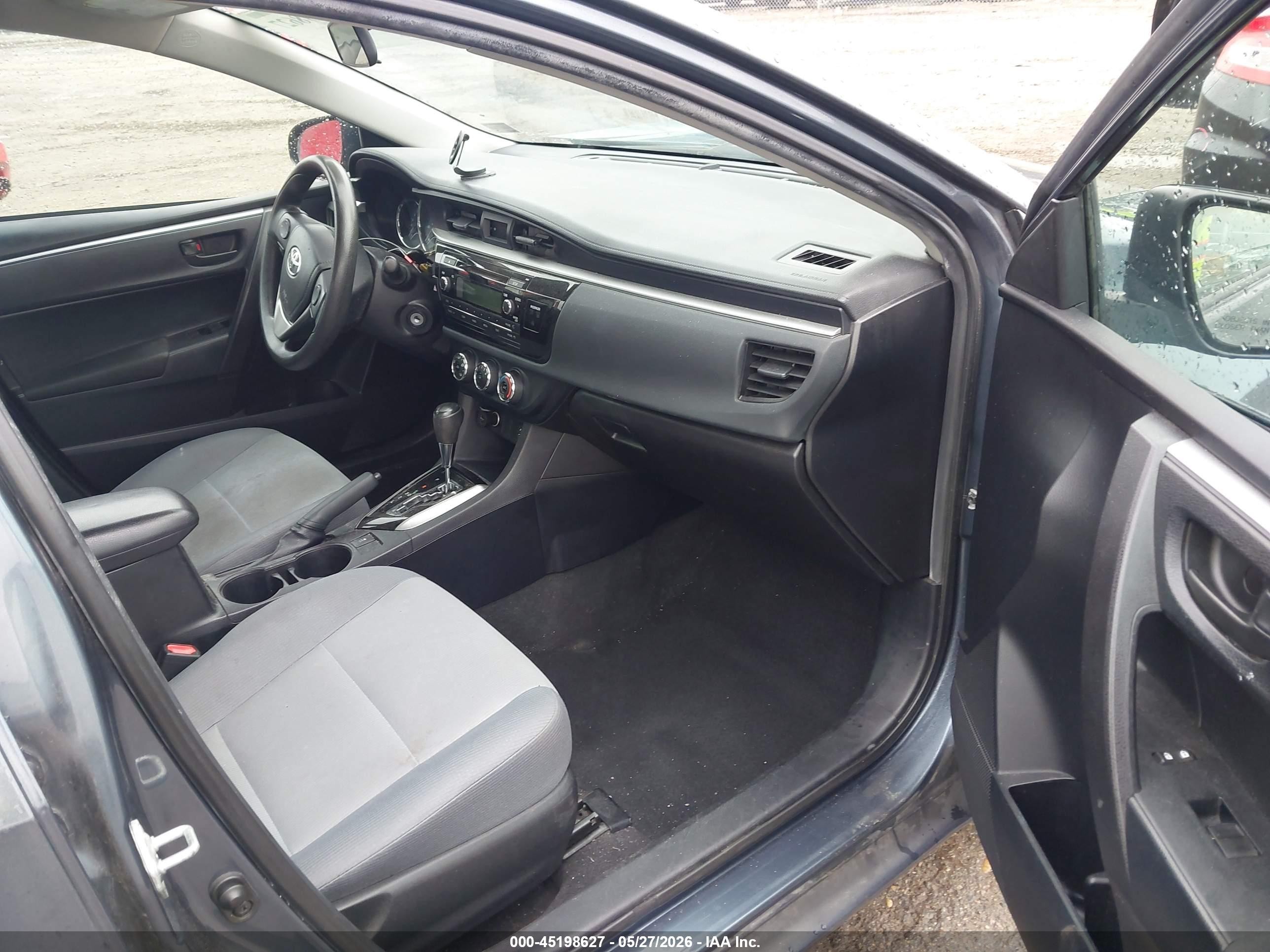 2015 Toyota Corolla L Gray vin: 2T1BURHEXFC344161