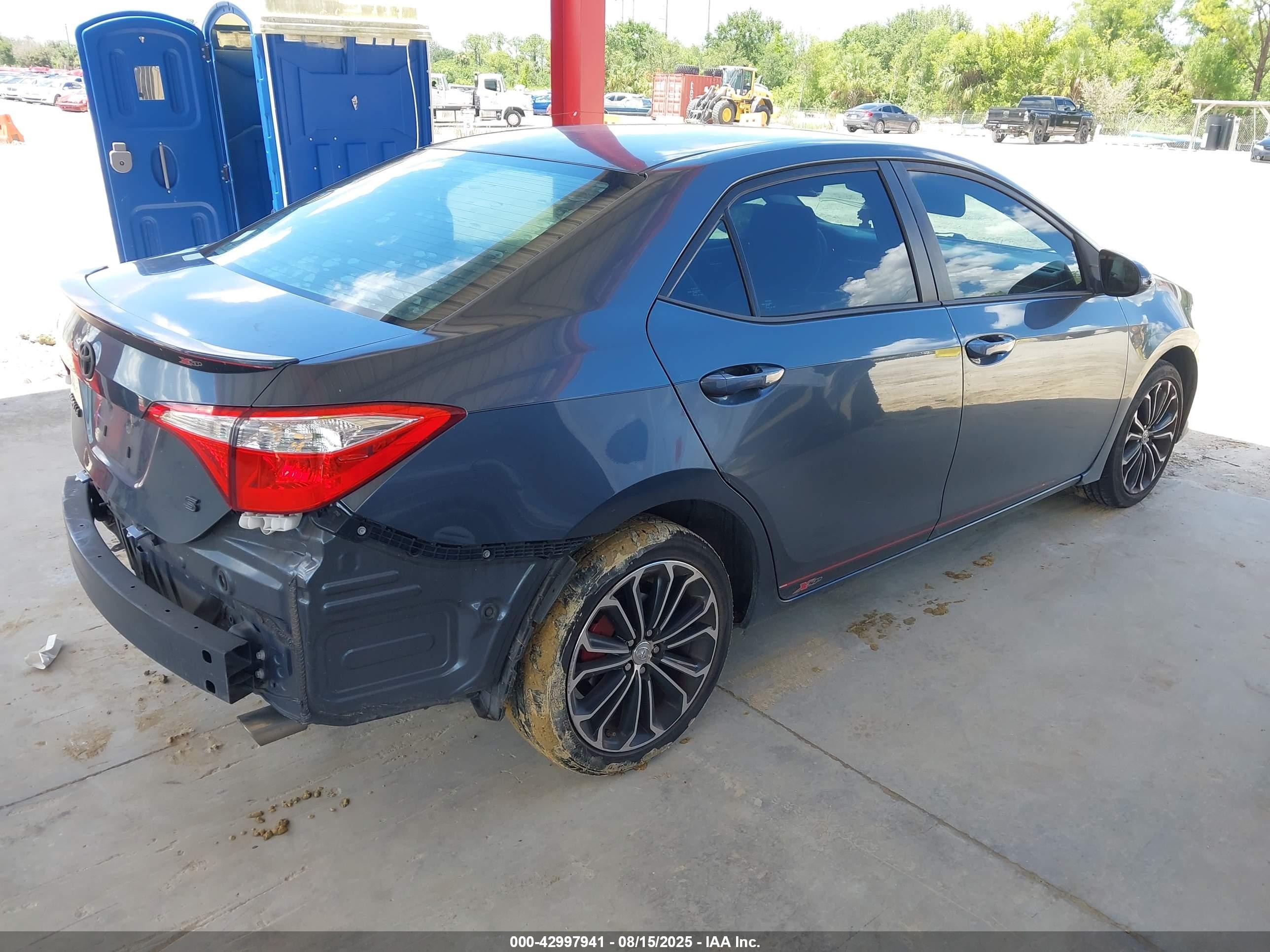 2015 Toyota Corolla L/le/le Pls/prm/s/s Pls Синий vin: 2T1BURHEXFC346637
