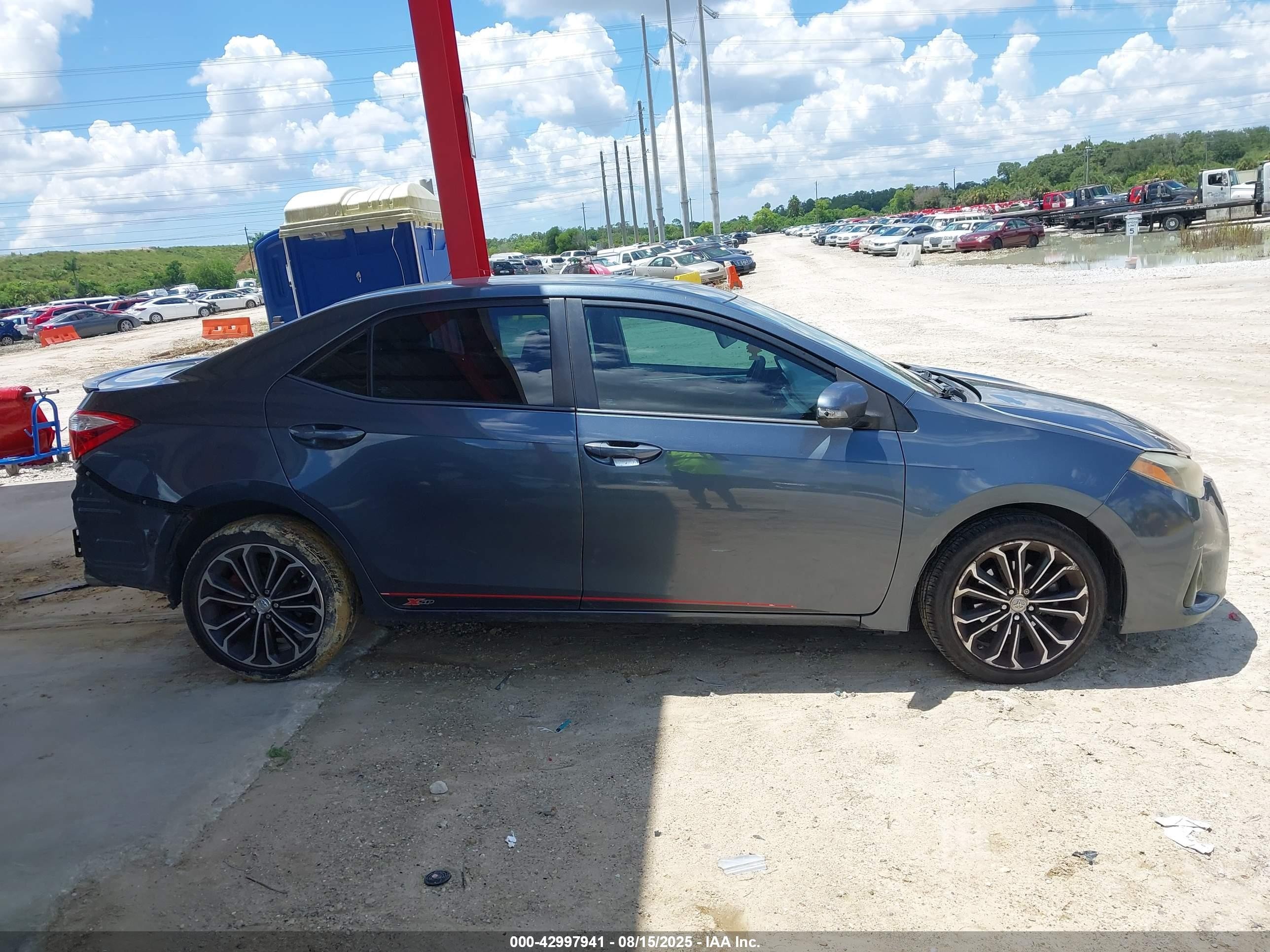 2015 Toyota Corolla L/le/le Pls/prm/s/s Pls Синий vin: 2T1BURHEXFC346637