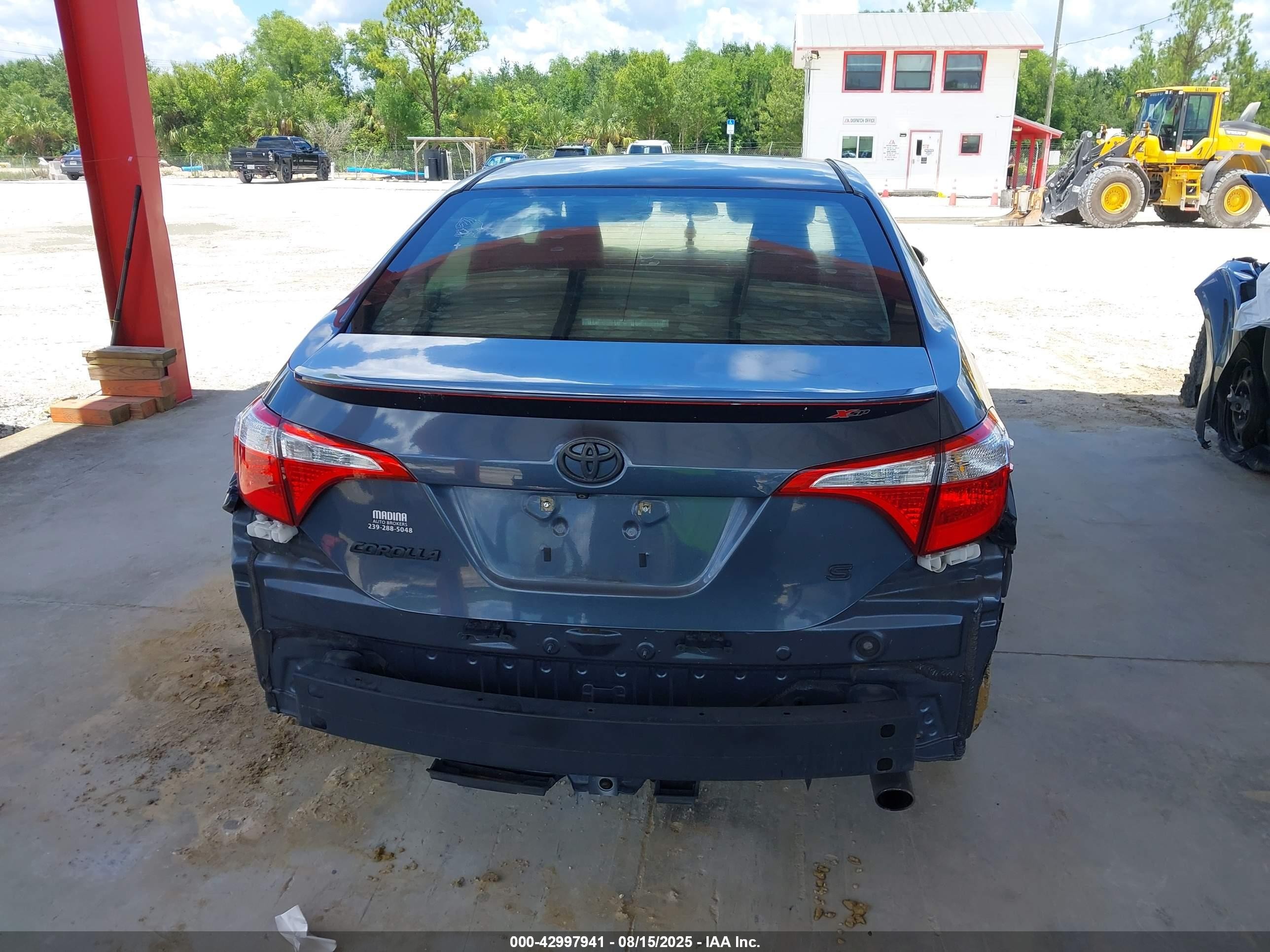 2015 Toyota Corolla L/le/le Pls/prm/s/s Pls Синий vin: 2T1BURHEXFC346637