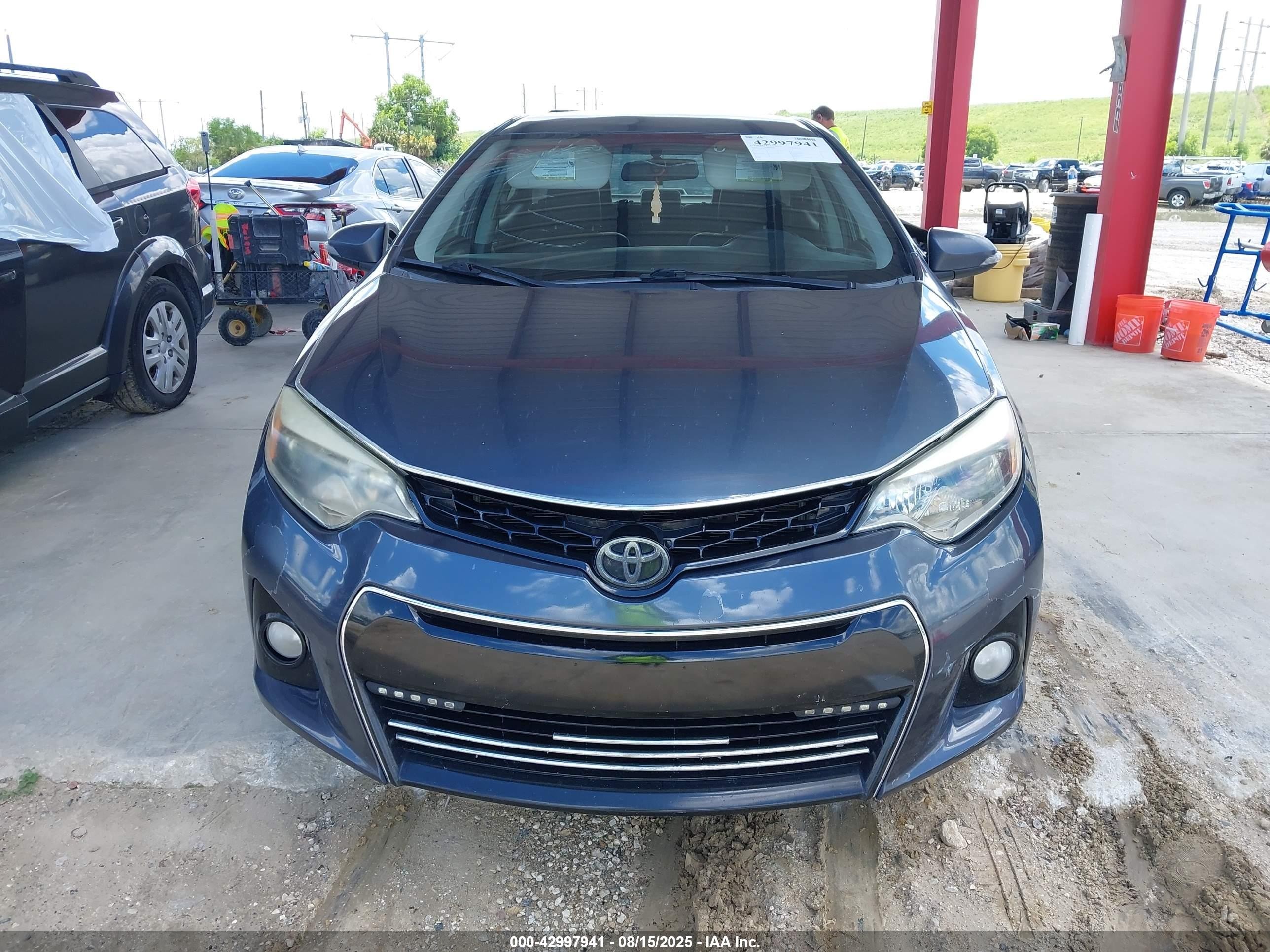 2015 Toyota Corolla L/le/le Pls/prm/s/s Pls Синий vin: 2T1BURHEXFC346637