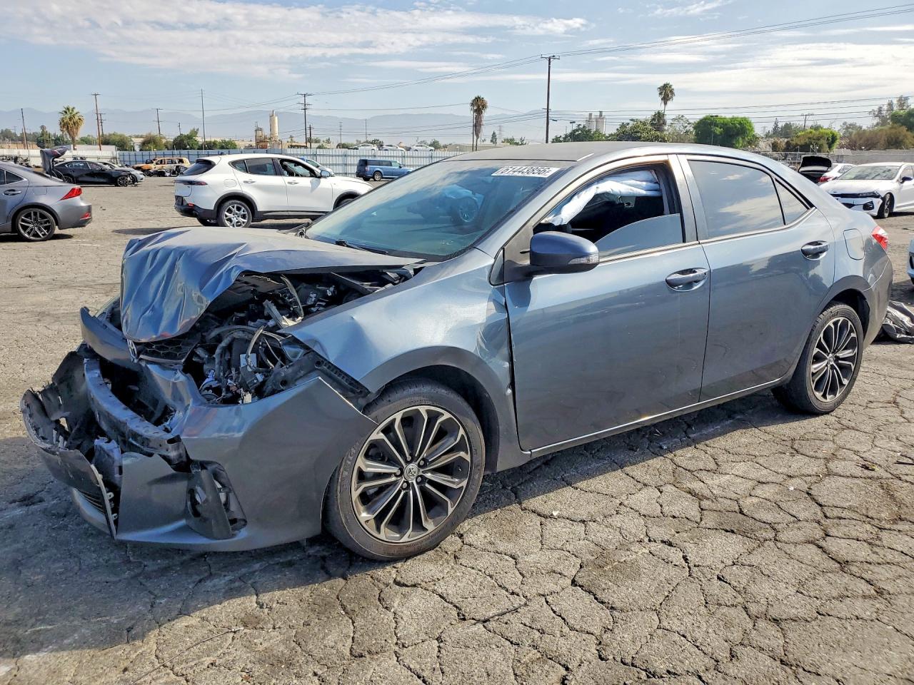 2015 Toyota Corolla S Plus Gray vin: 2T1BURHEXFC346668