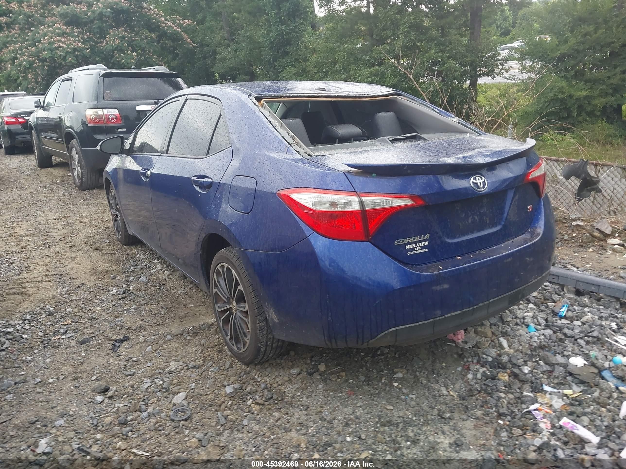 2015 Toyota Corolla S Plus Blue vin: 2T1BURHEXFC367696