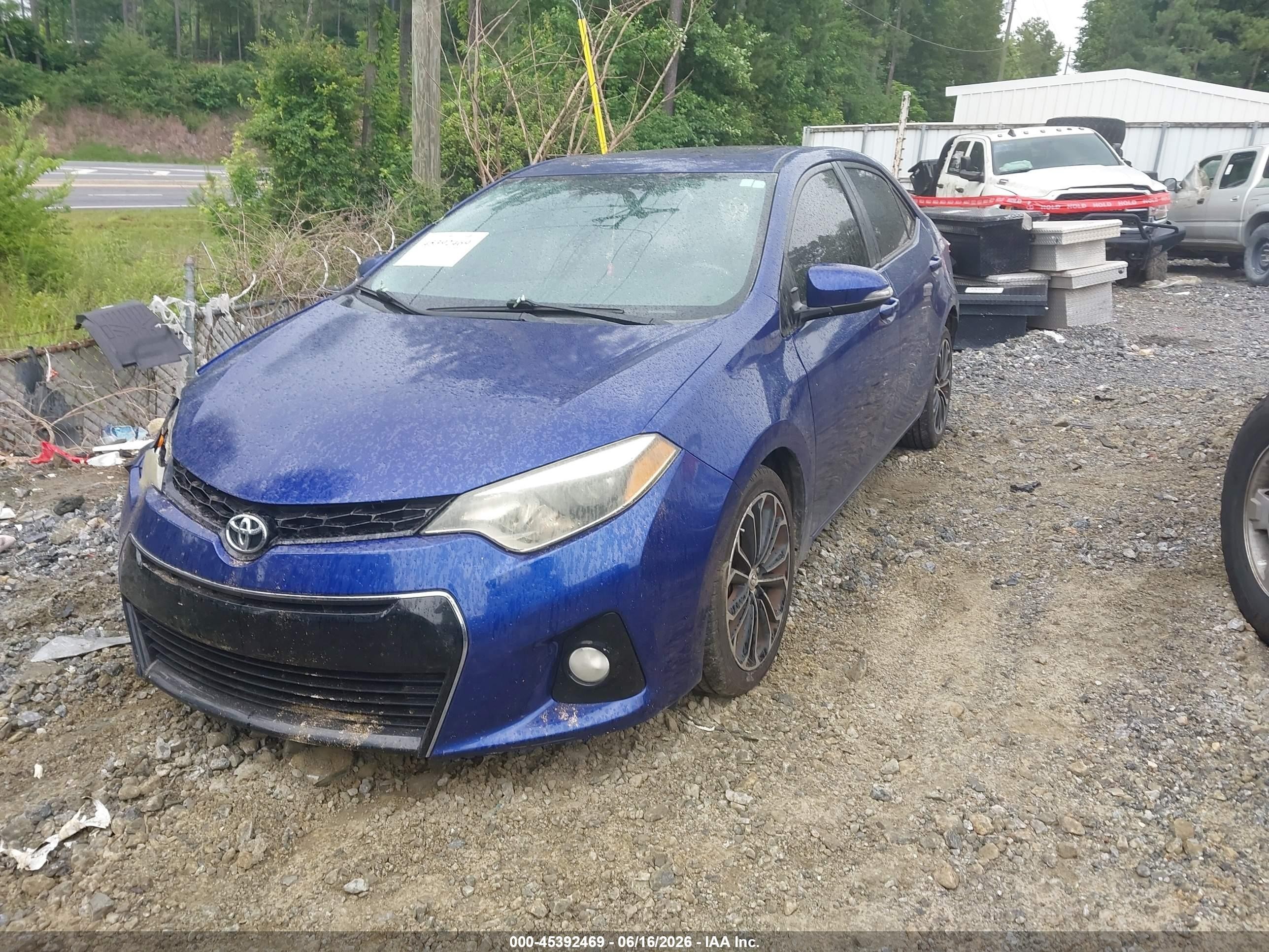 2015 Toyota Corolla S Plus Blue vin: 2T1BURHEXFC367696