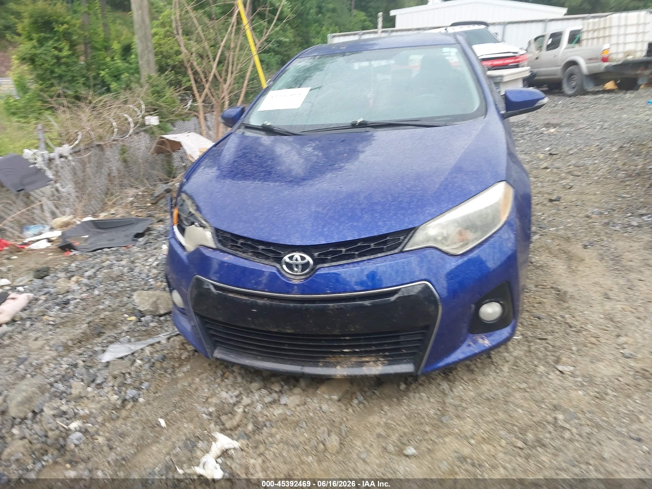 2015 Toyota Corolla S Plus Blue vin: 2T1BURHEXFC367696