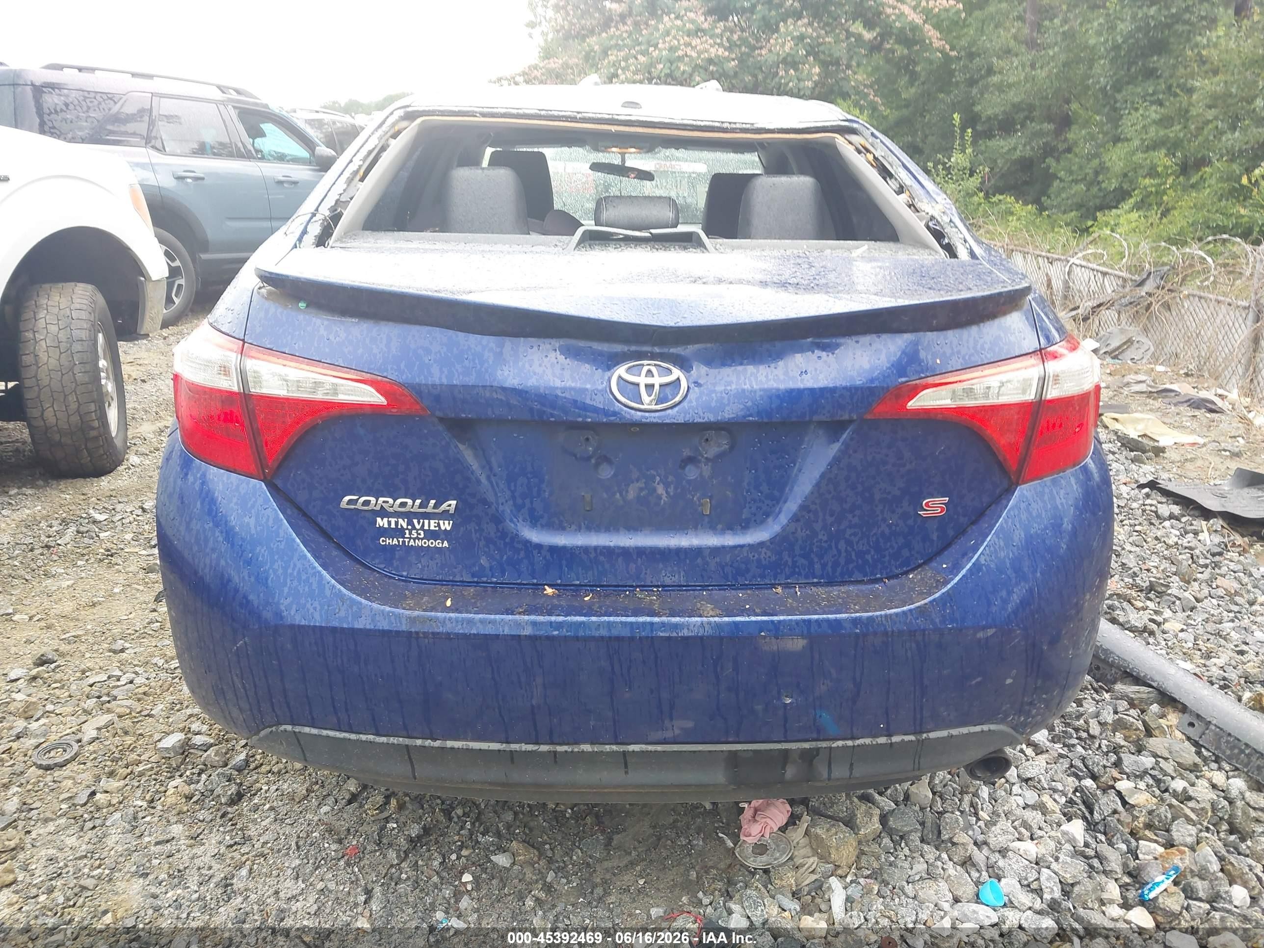 2015 Toyota Corolla S Plus Blue vin: 2T1BURHEXFC367696