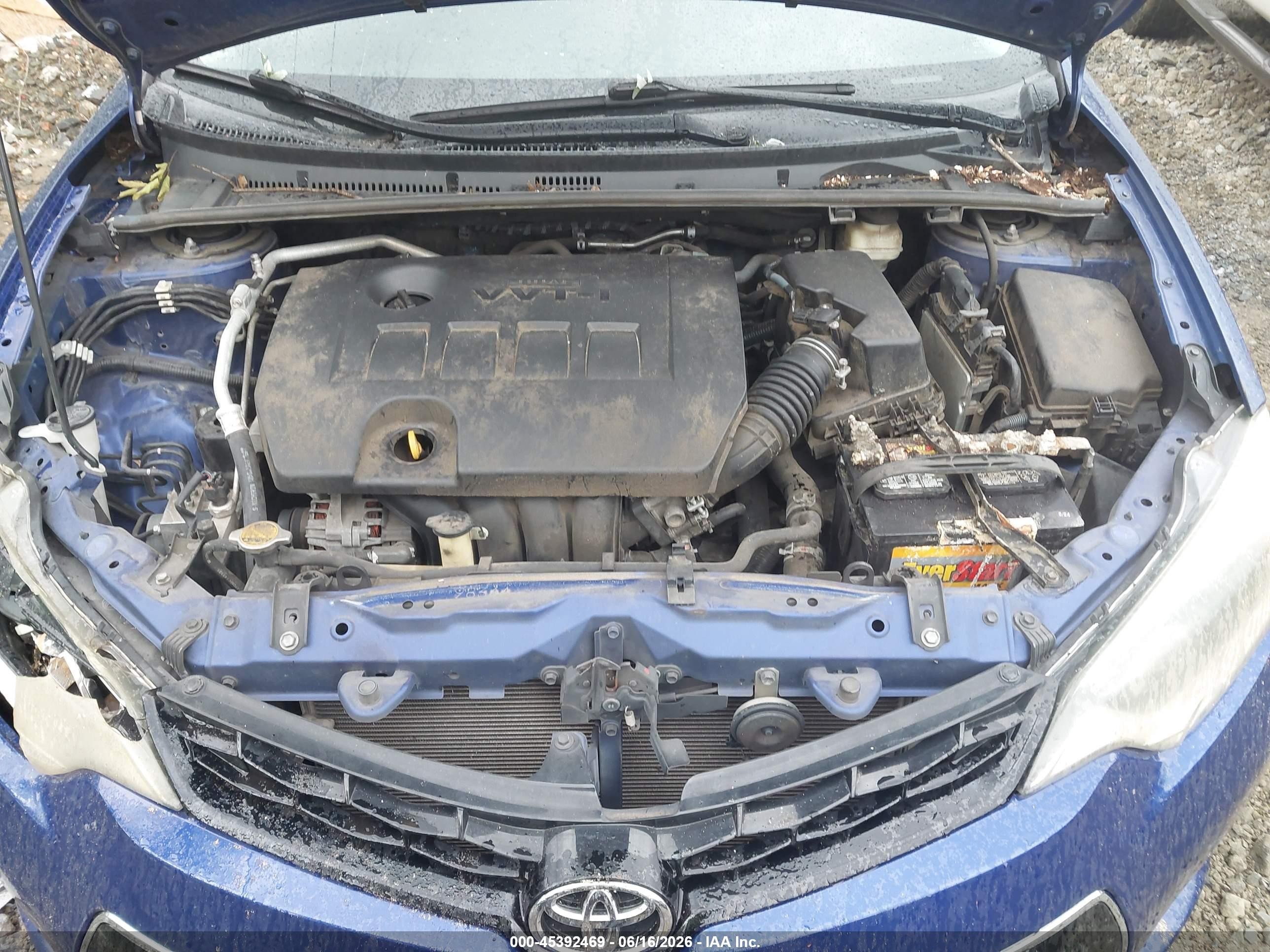 2015 Toyota Corolla S Plus Blue vin: 2T1BURHEXFC367696