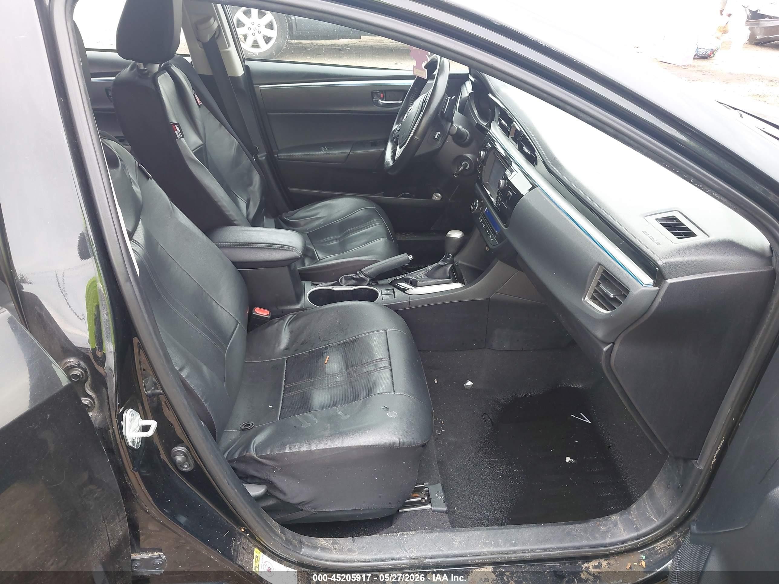 2015 Toyota Corolla S Plus Black vin: 2T1BURHEXFC372364