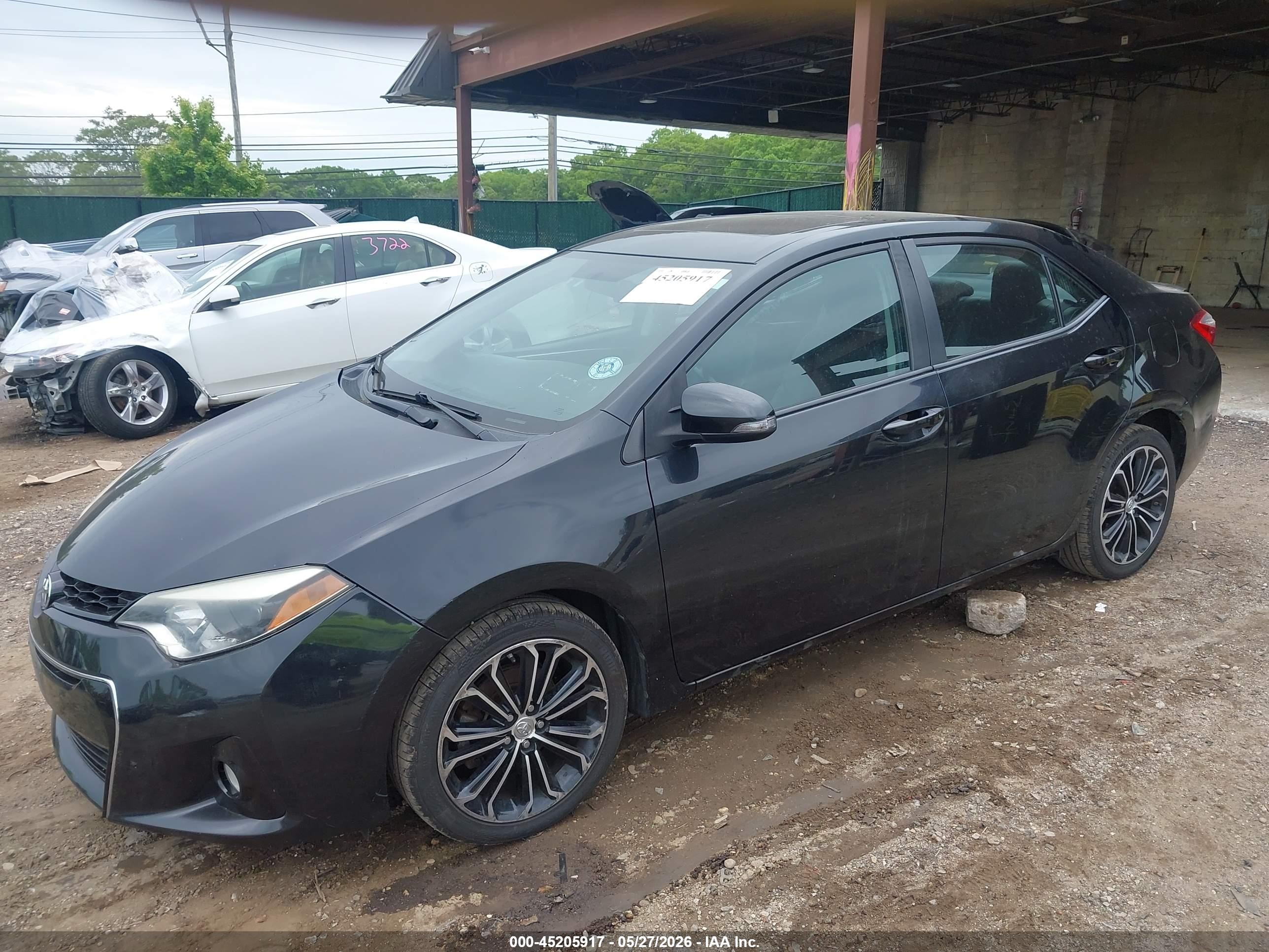 2015 Toyota Corolla S Plus Black vin: 2T1BURHEXFC372364