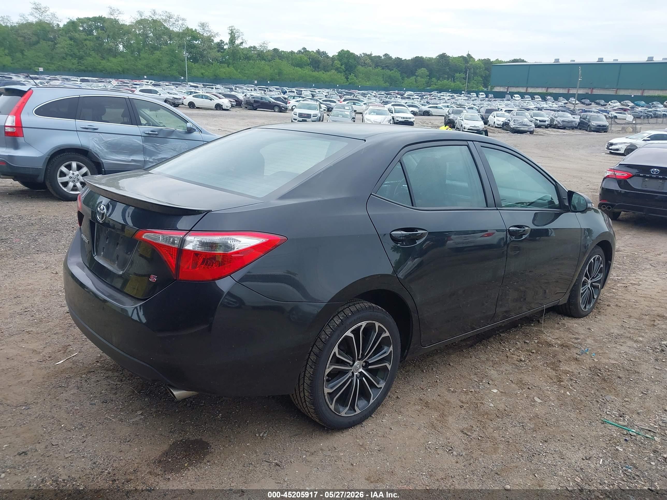 2015 Toyota Corolla S Plus Black vin: 2T1BURHEXFC372364
