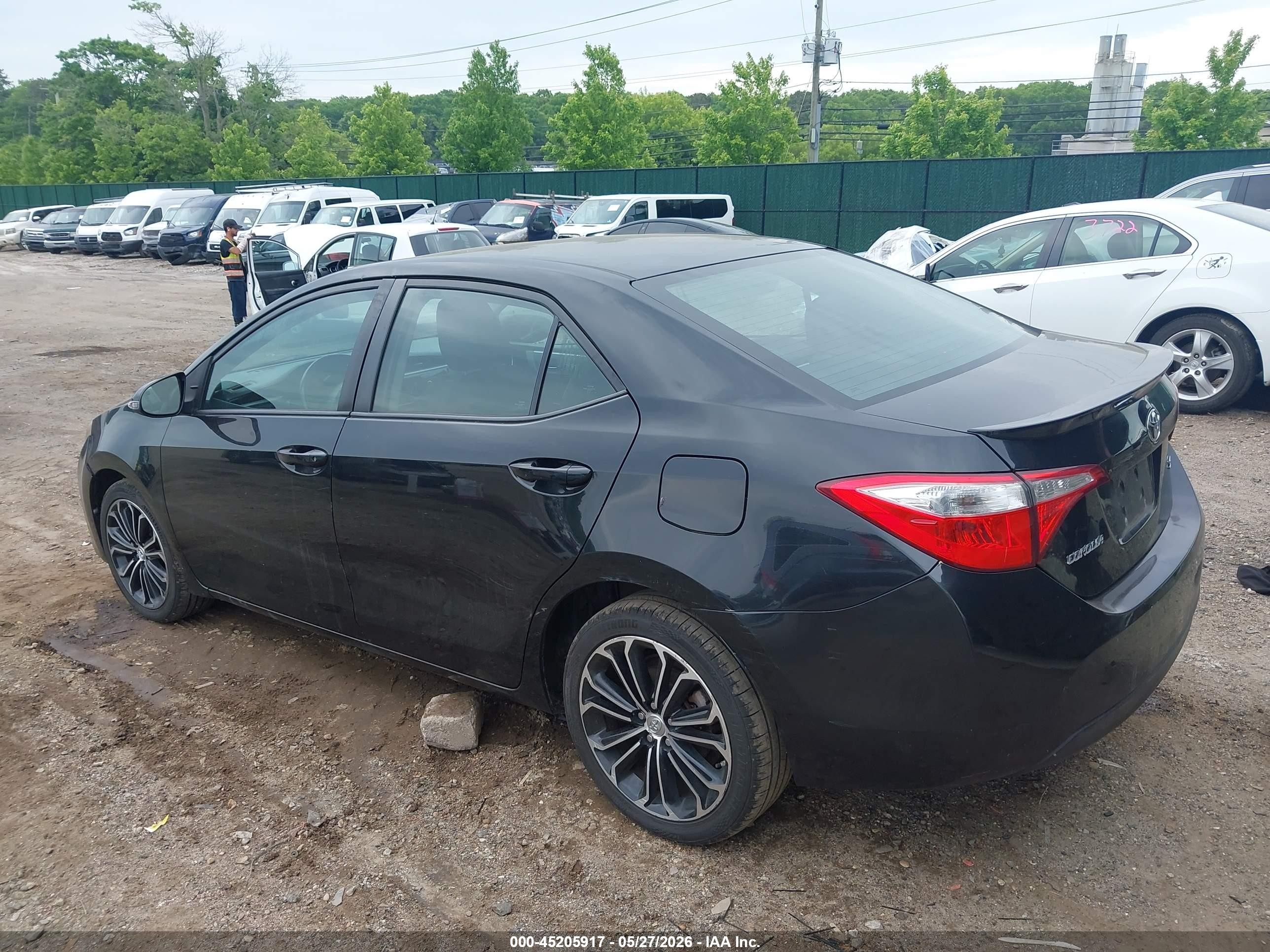 2015 Toyota Corolla S Plus Black vin: 2T1BURHEXFC372364