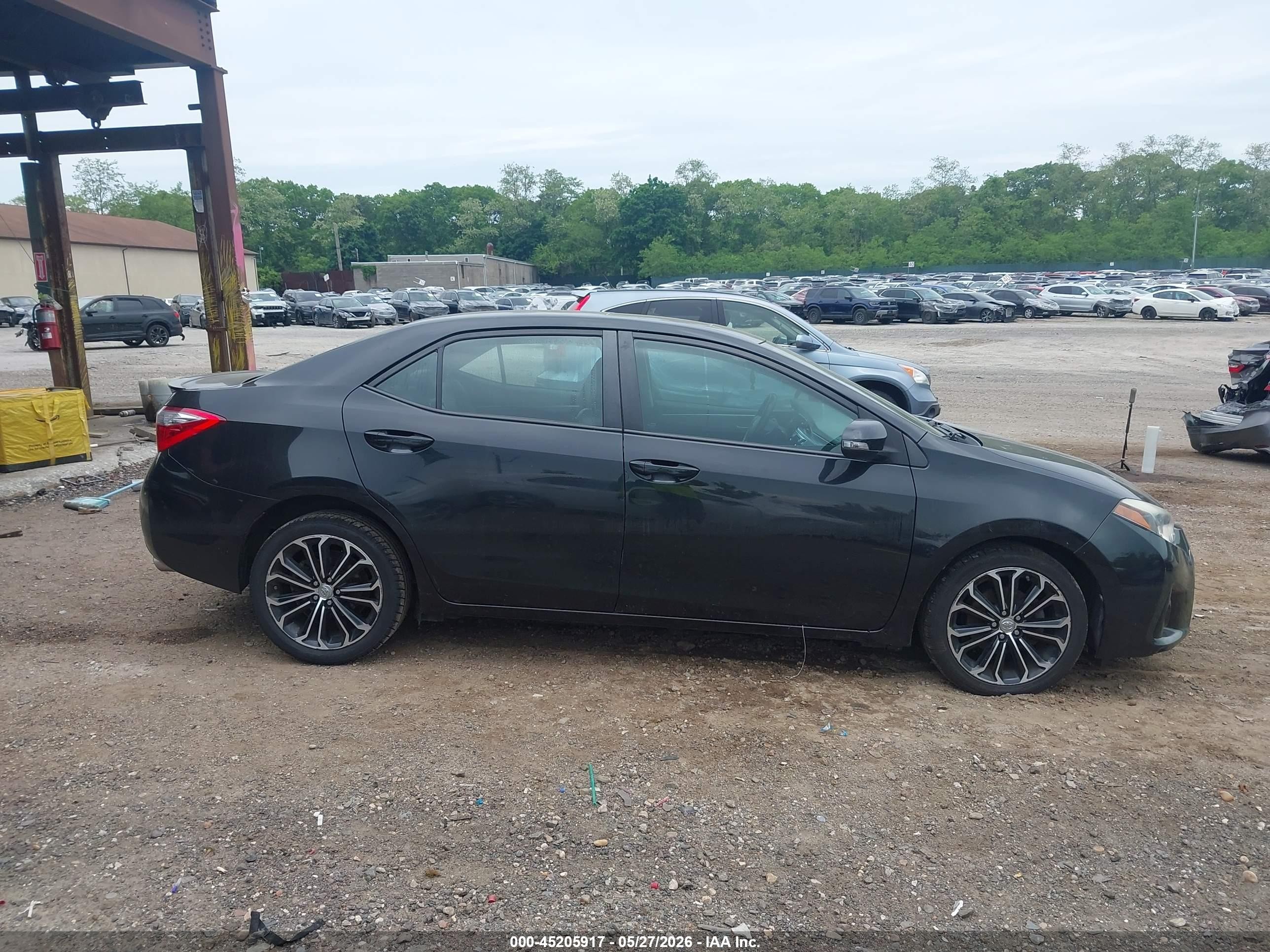 2015 Toyota Corolla S Plus Black vin: 2T1BURHEXFC372364