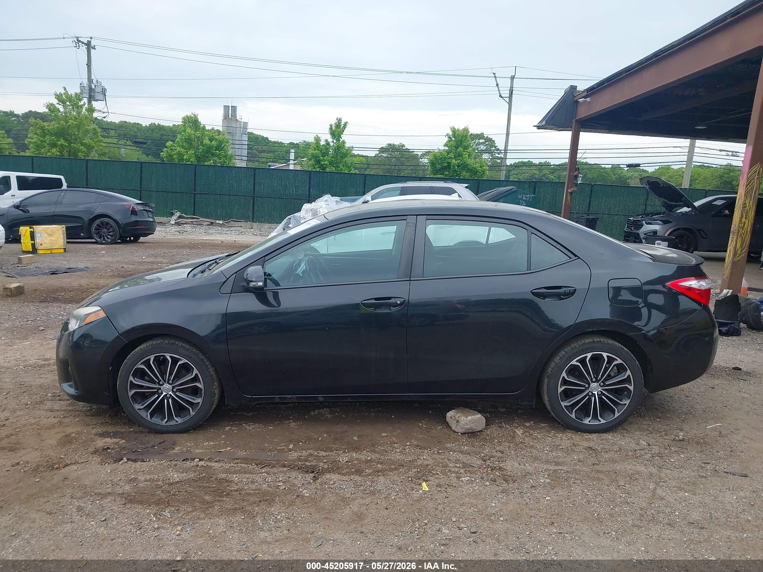 2015 Toyota Corolla S Plus Black vin: 2T1BURHEXFC372364