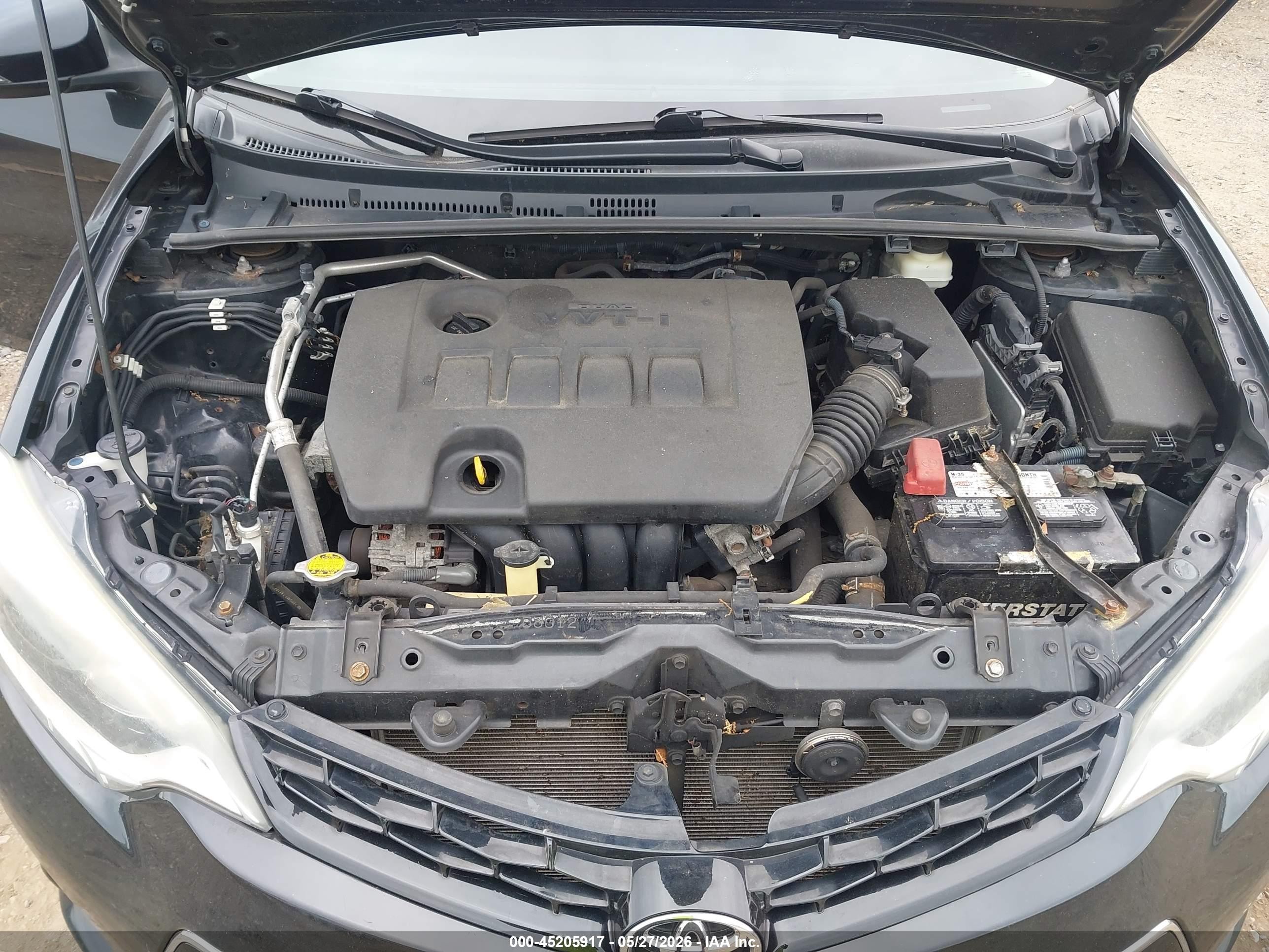 2015 Toyota Corolla S Plus Black vin: 2T1BURHEXFC372364
