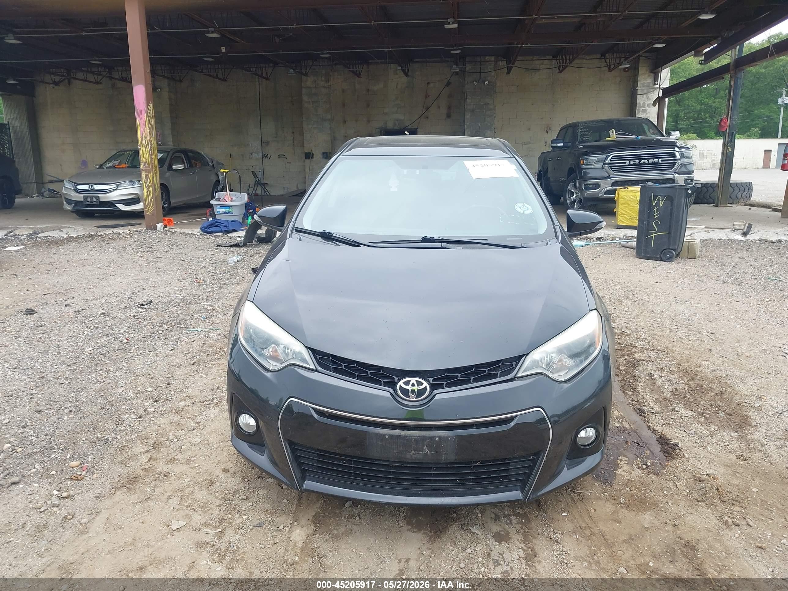2015 Toyota Corolla S Plus Black vin: 2T1BURHEXFC372364