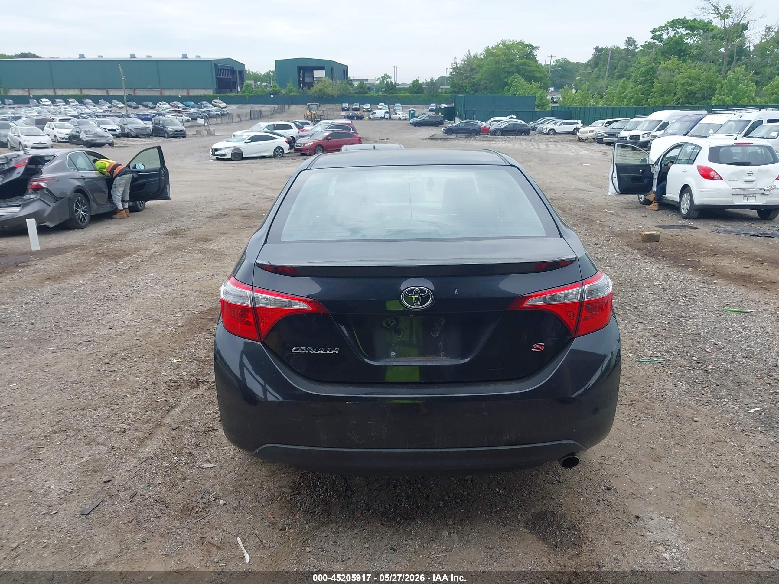 2015 Toyota Corolla S Plus Black vin: 2T1BURHEXFC372364