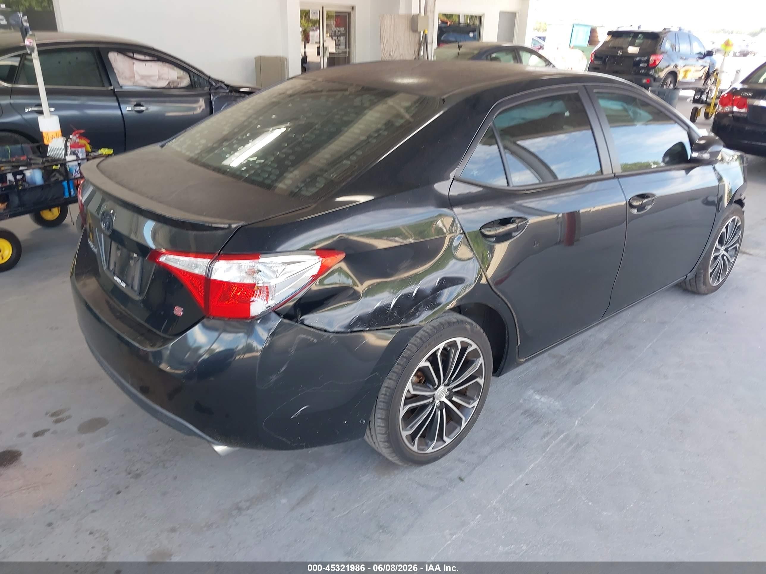 2015 Toyota Corolla S Plus Черный vin: 2T1BURHEXFC379430