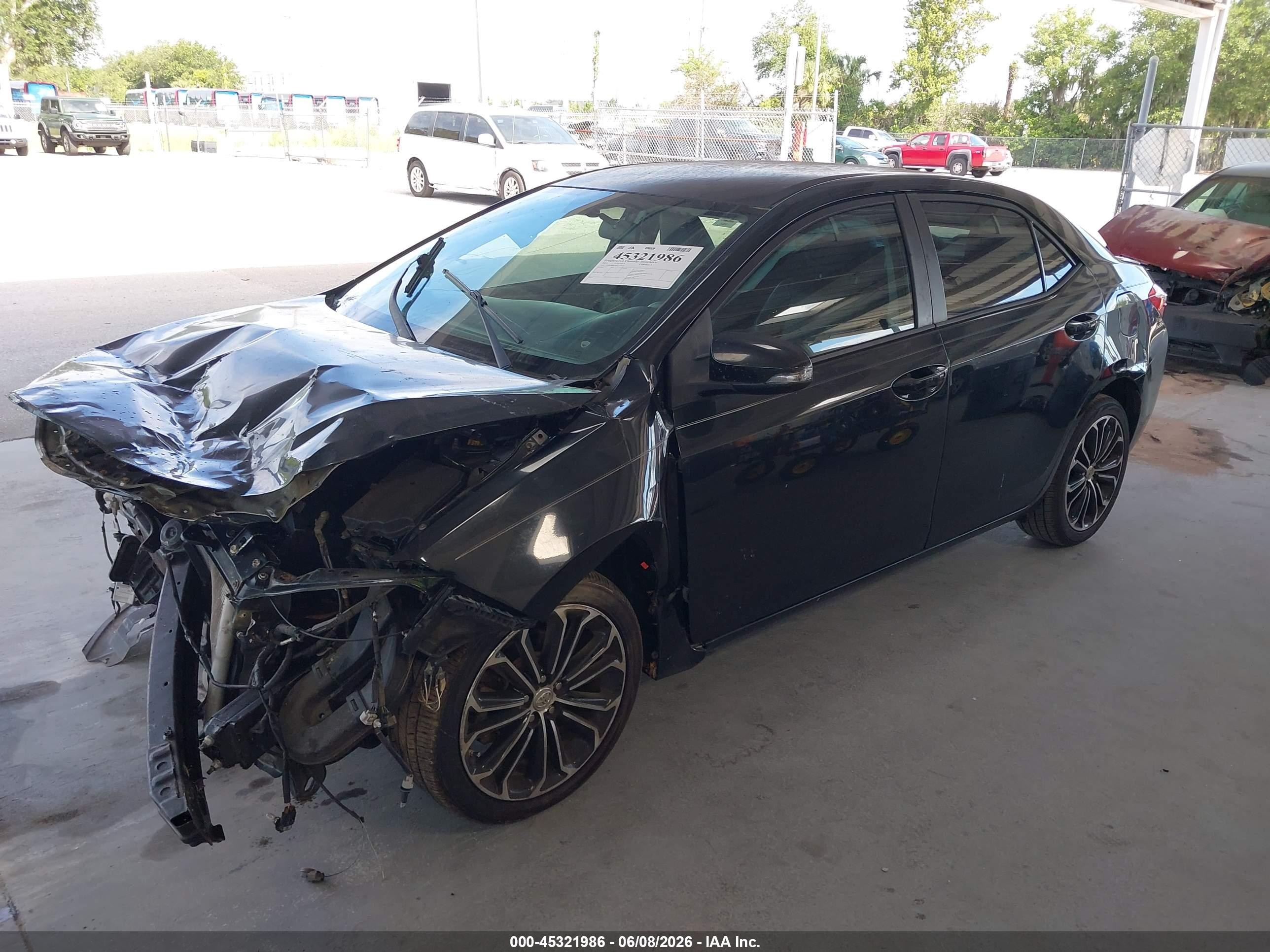 2015 Toyota Corolla S Plus Черный vin: 2T1BURHEXFC379430