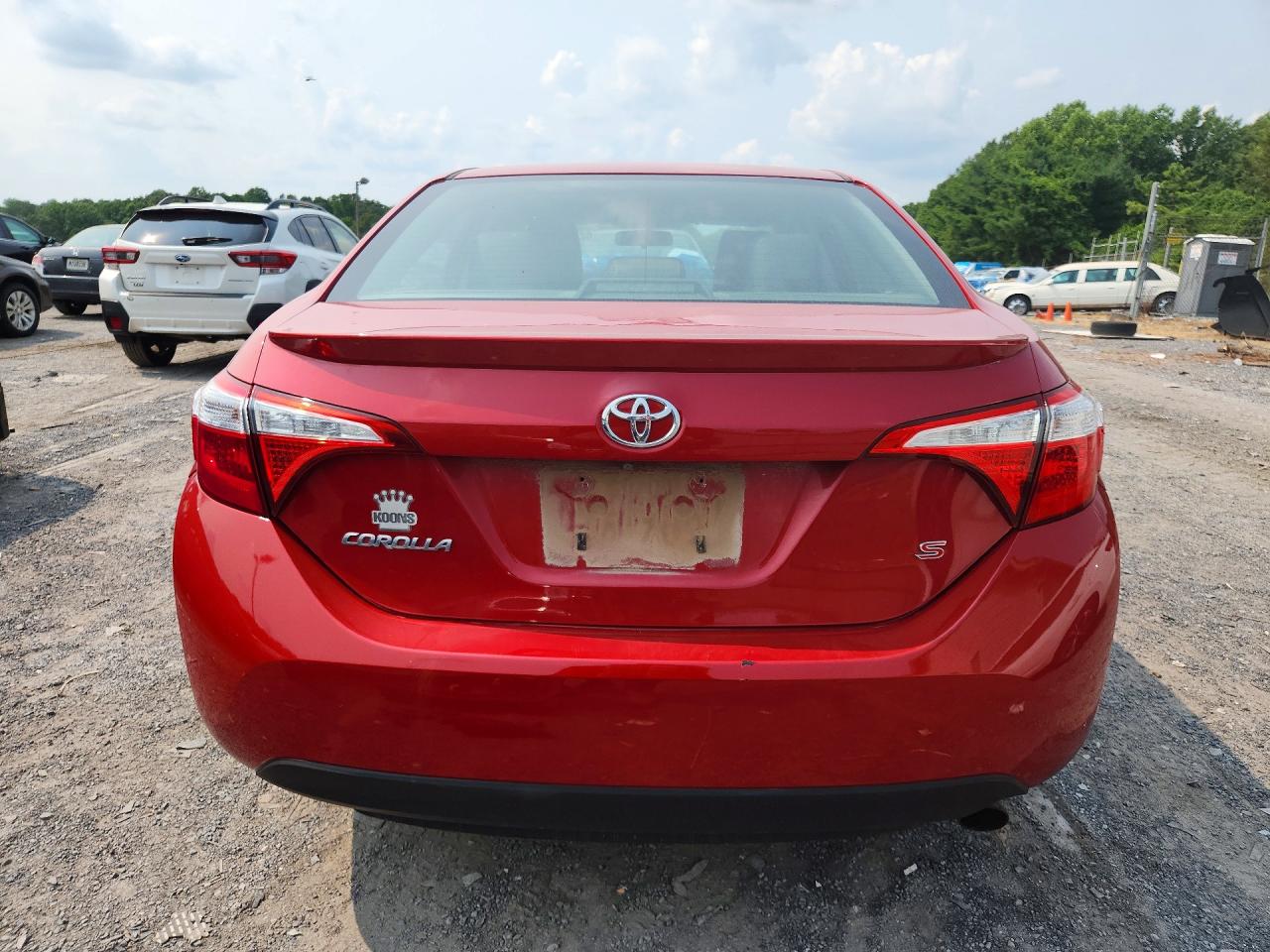 2015 Toyota Corolla S Plus Red vin: 2T1BURHEXFC390332