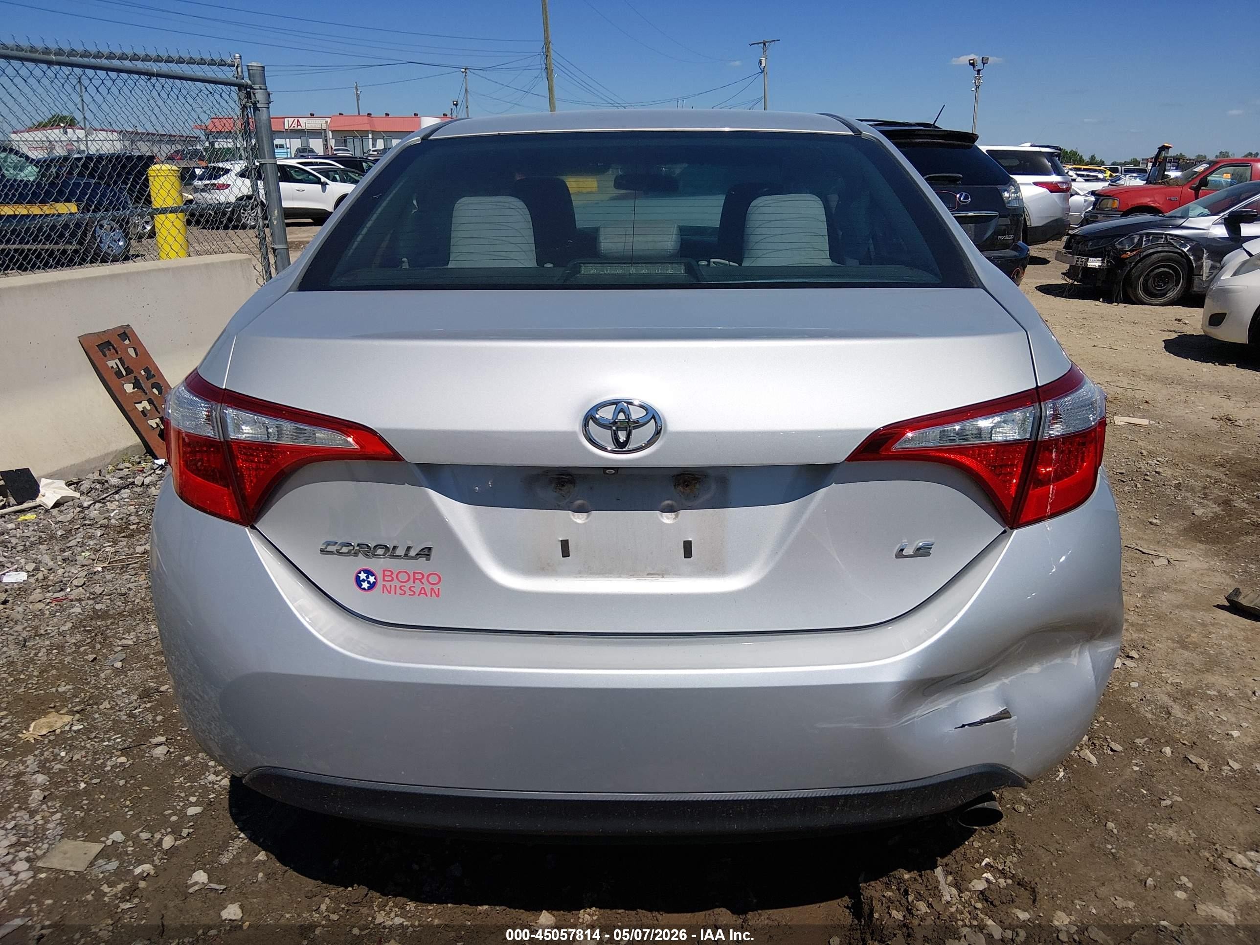 2015 Toyota Corolla Le Plus Silver vin: 2T1BURHEXFC403726