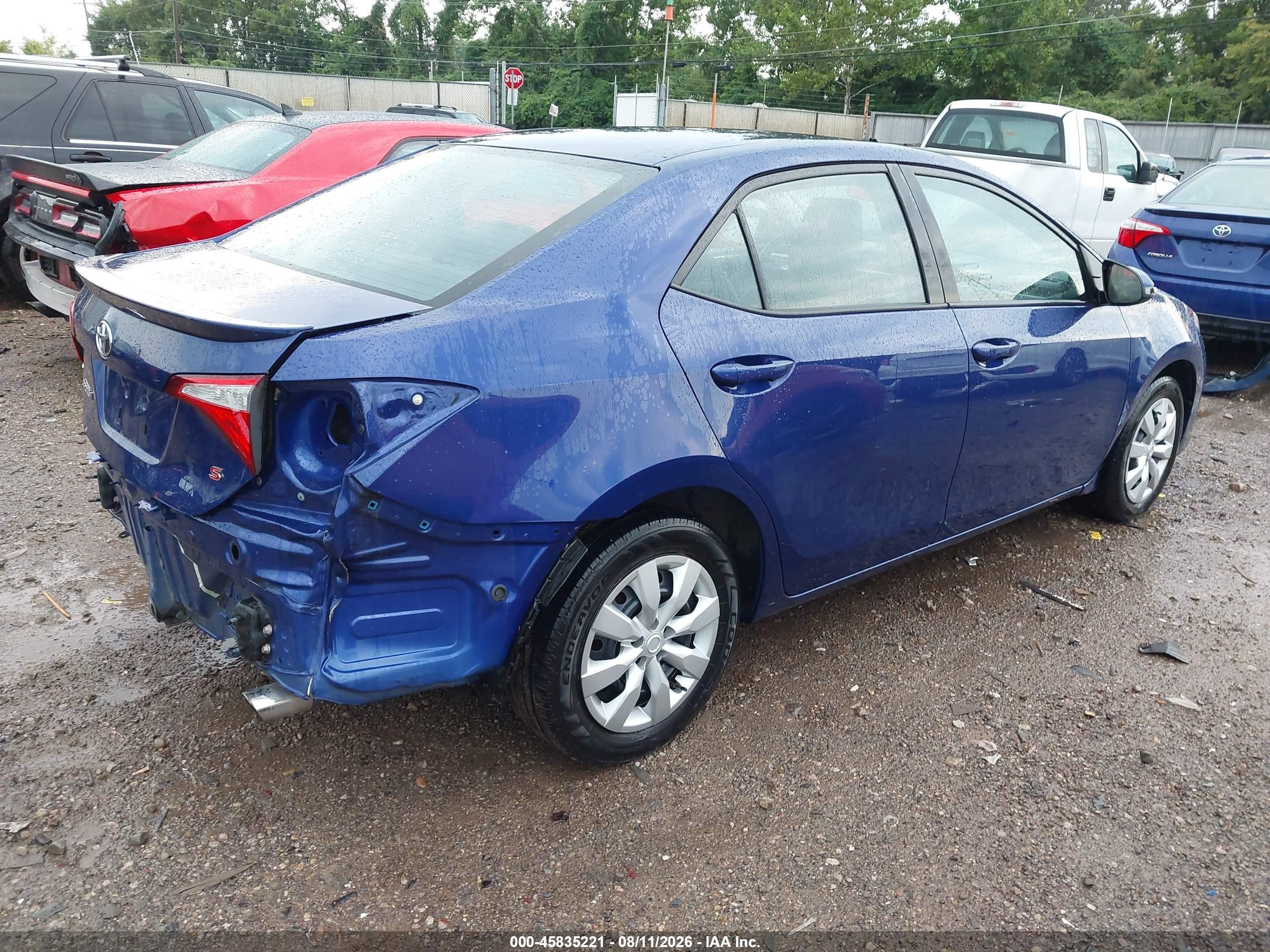 2015 Toyota Corolla S Blue vin: 2T1BURHEXFC414001
