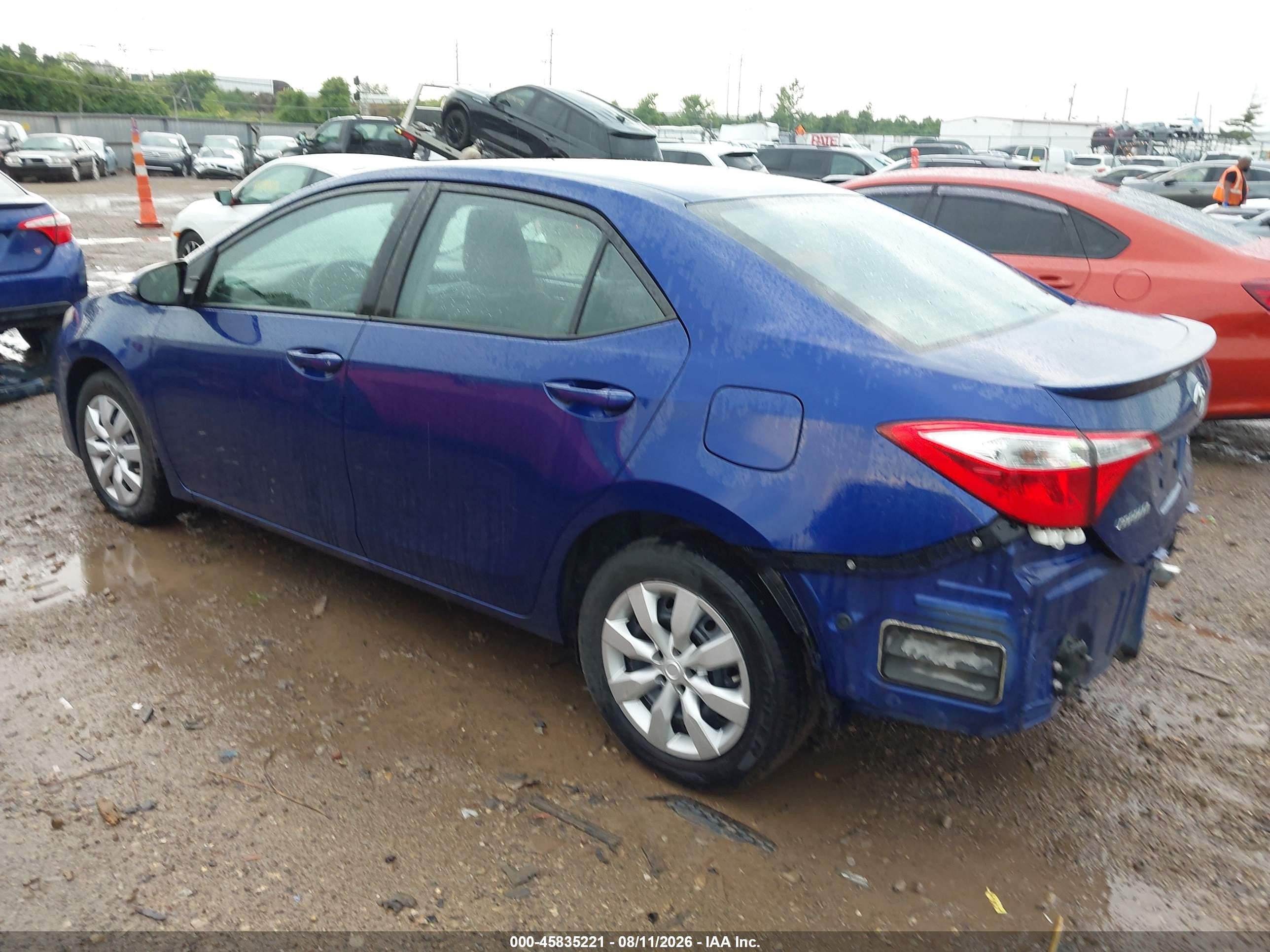 2015 Toyota Corolla S Blue vin: 2T1BURHEXFC414001