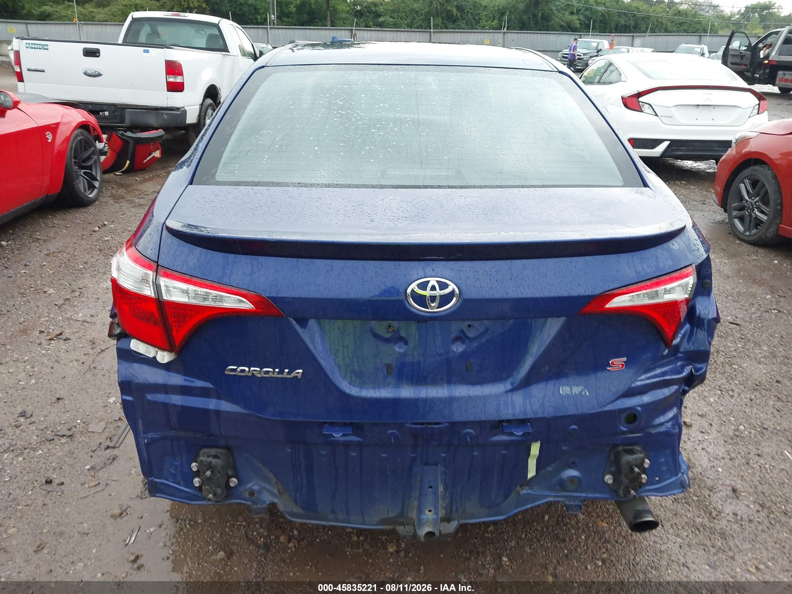 2015 Toyota Corolla S Blue vin: 2T1BURHEXFC414001
