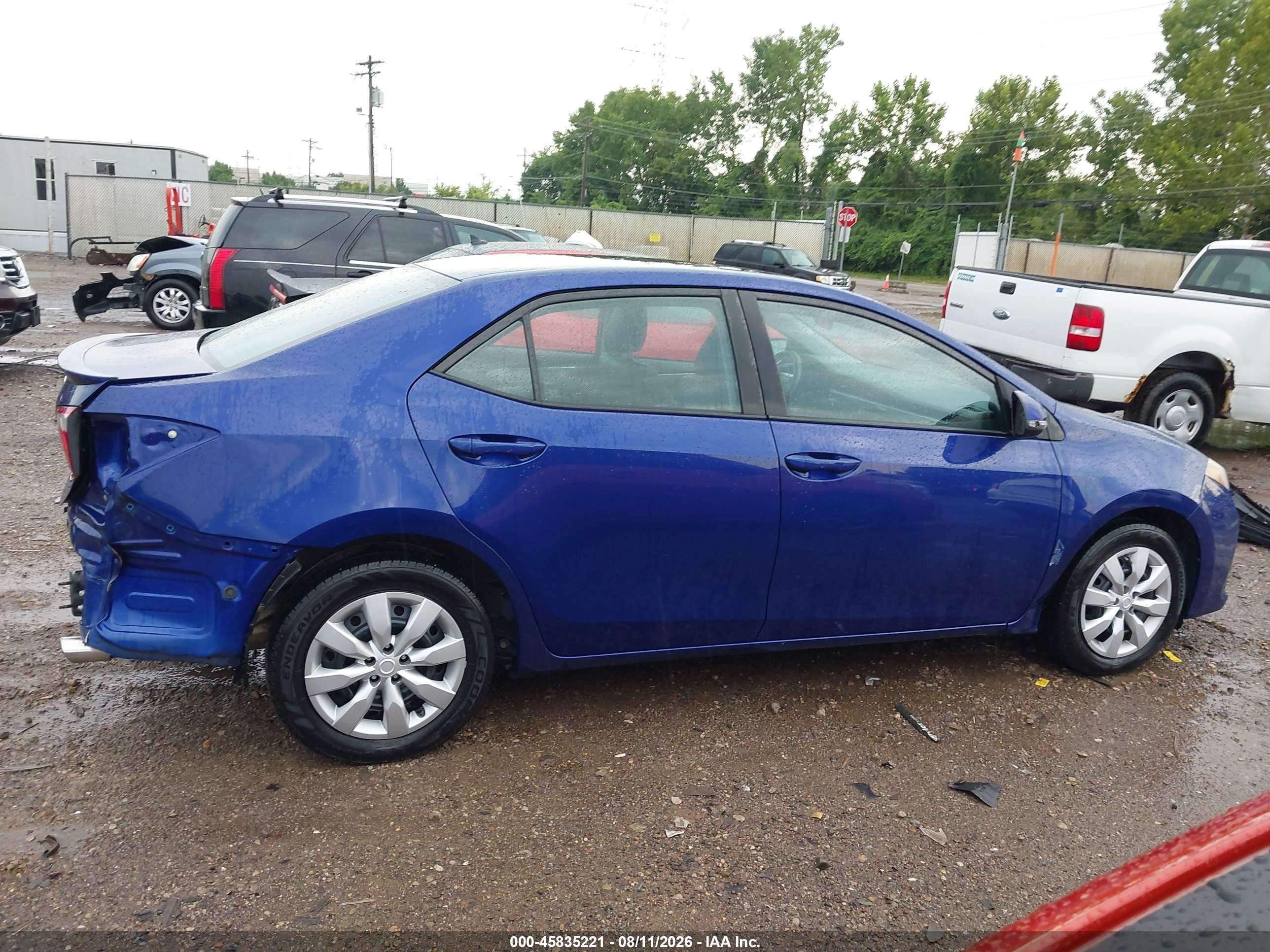 2015 Toyota Corolla S Blue vin: 2T1BURHEXFC414001