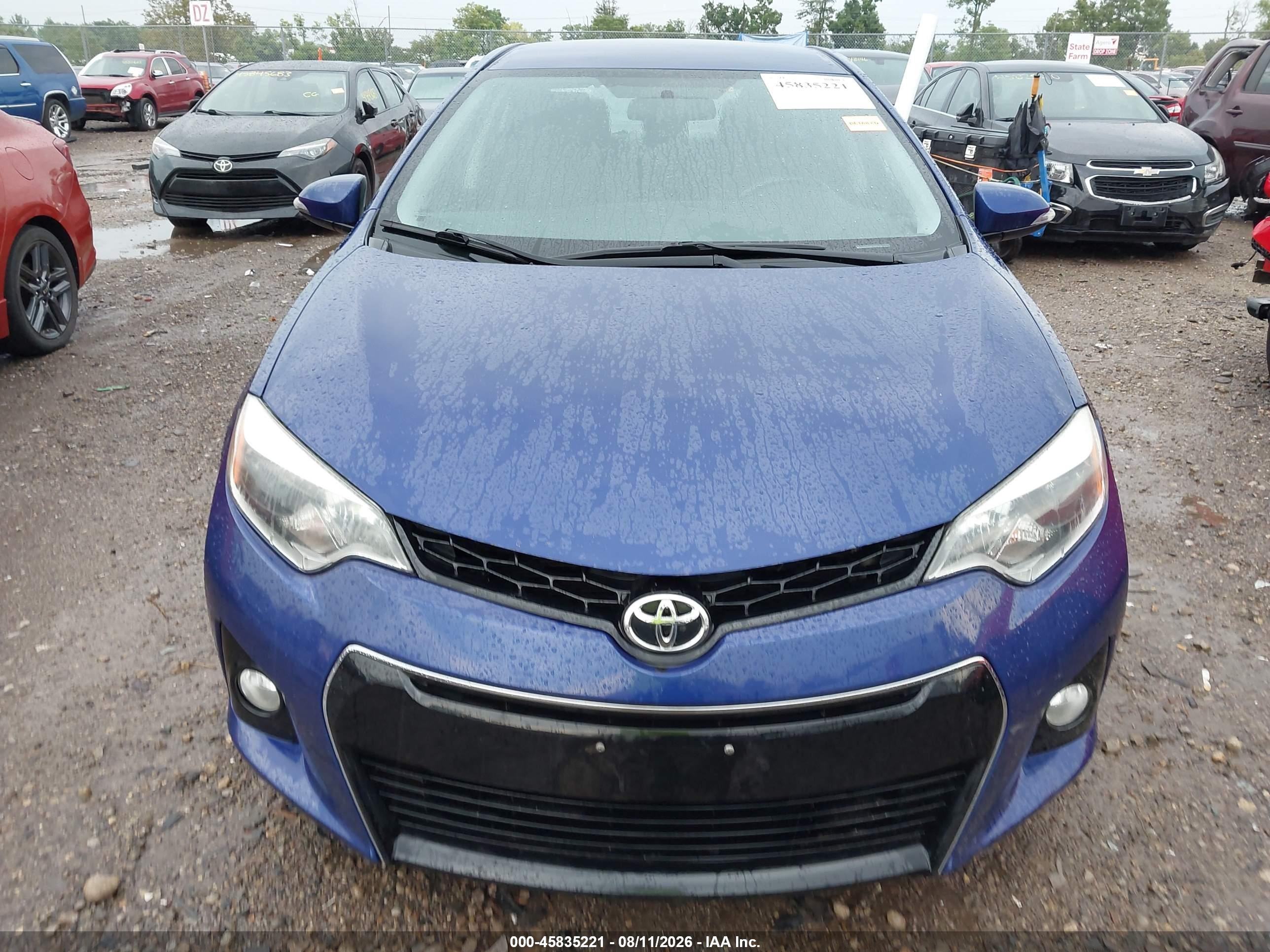2015 Toyota Corolla S Blue vin: 2T1BURHEXFC414001