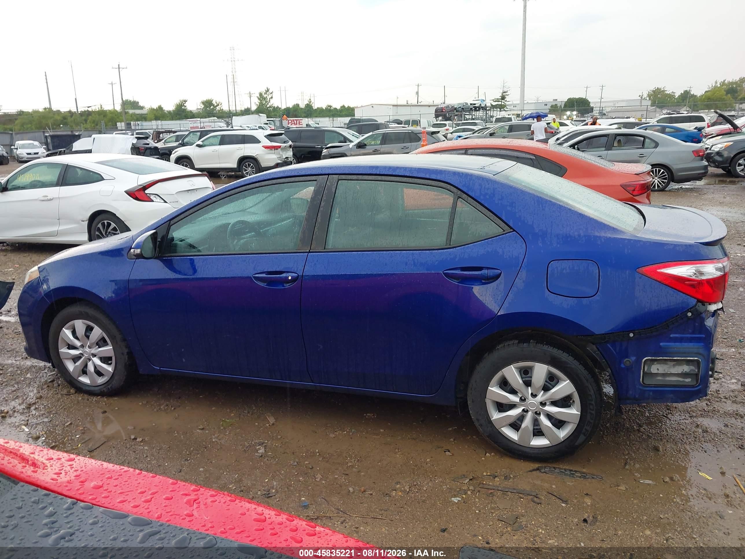 2015 Toyota Corolla S Blue vin: 2T1BURHEXFC414001