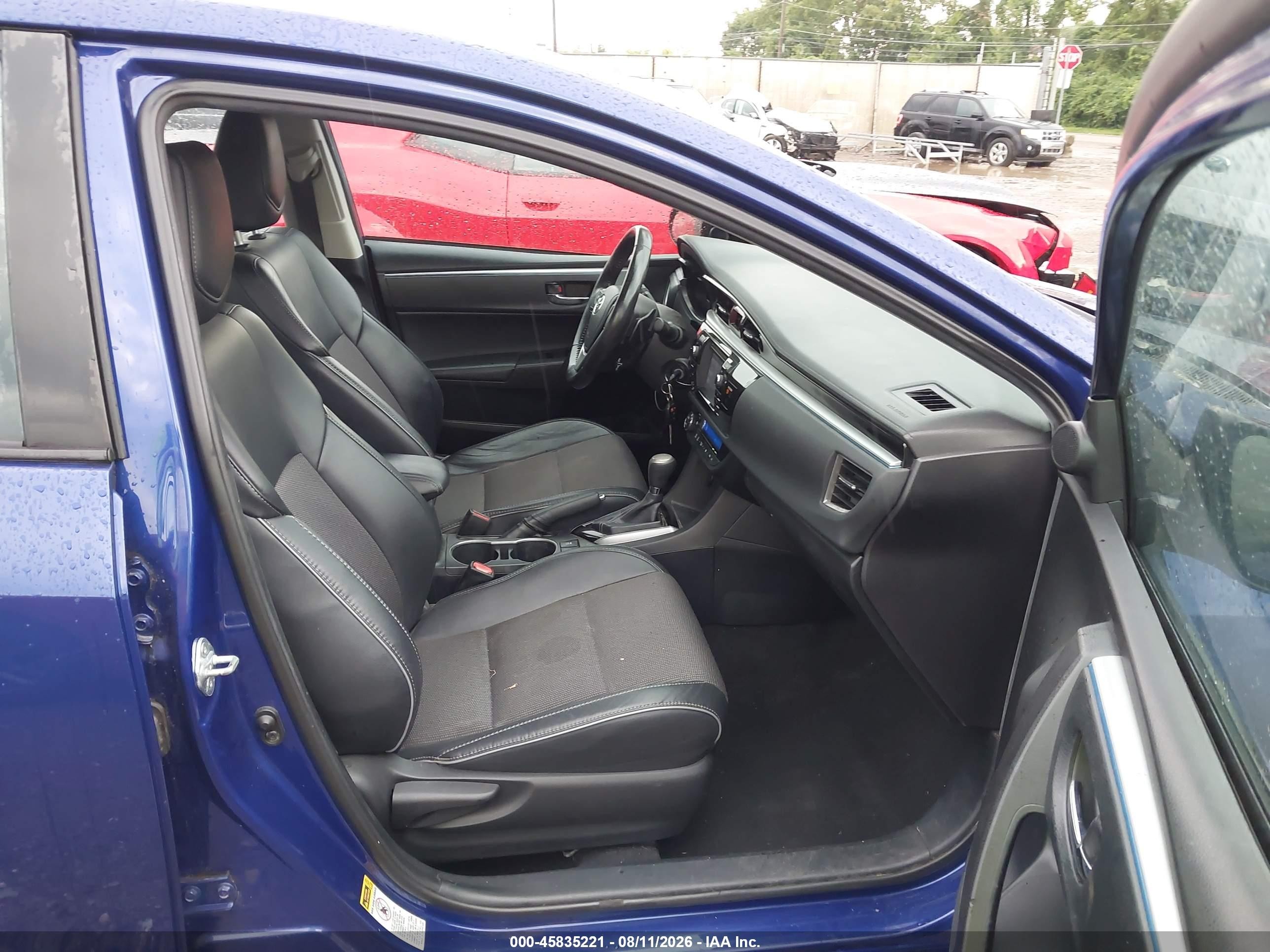 2015 Toyota Corolla S Blue vin: 2T1BURHEXFC414001