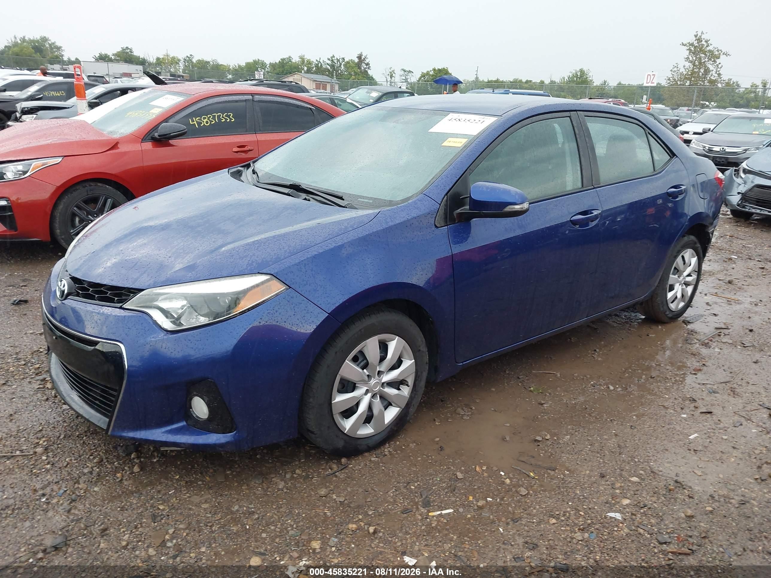 2015 Toyota Corolla S Blue vin: 2T1BURHEXFC414001