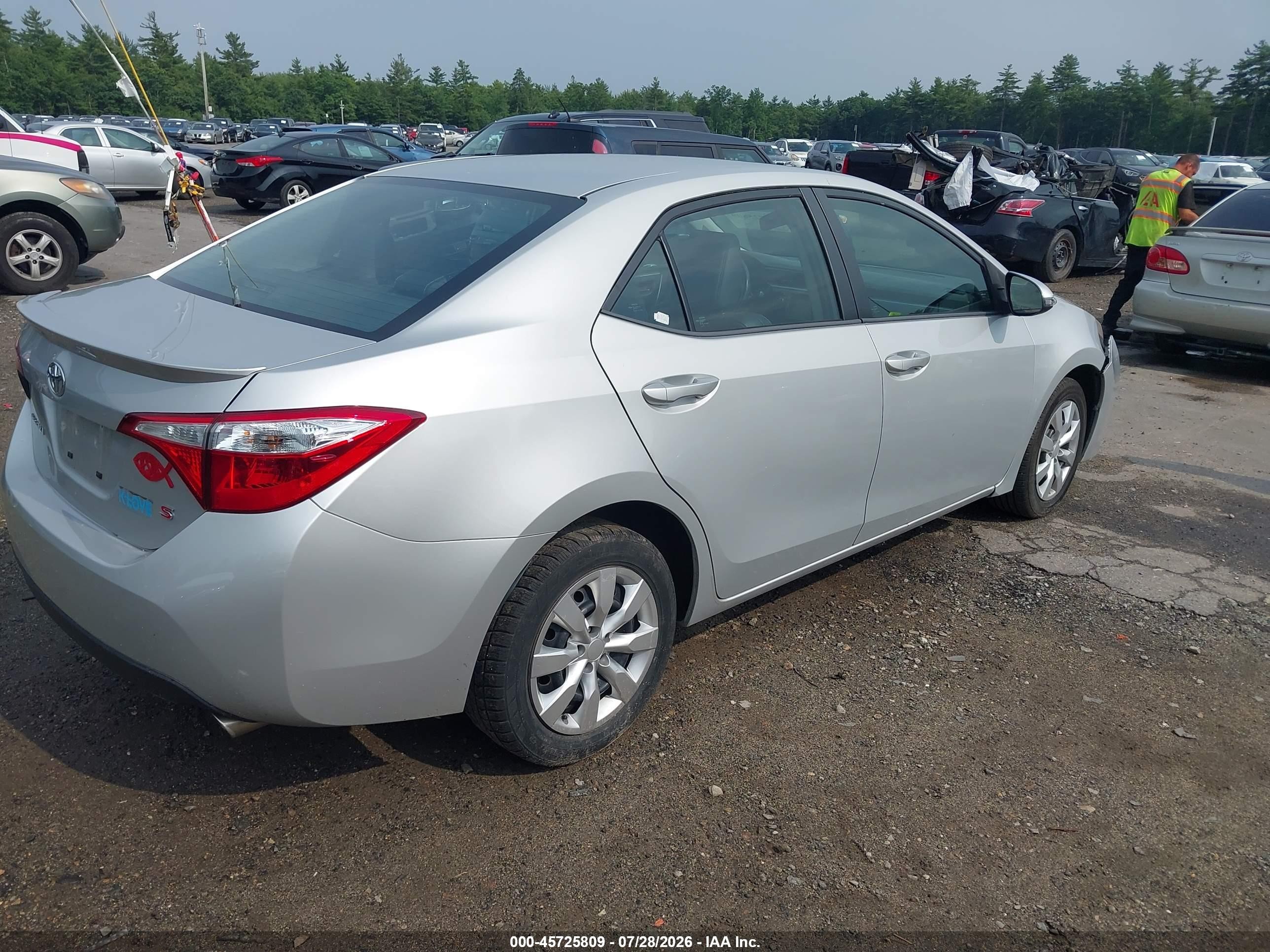 2015 Toyota Corolla S Silver vin: 2T1BURHEXFC416072