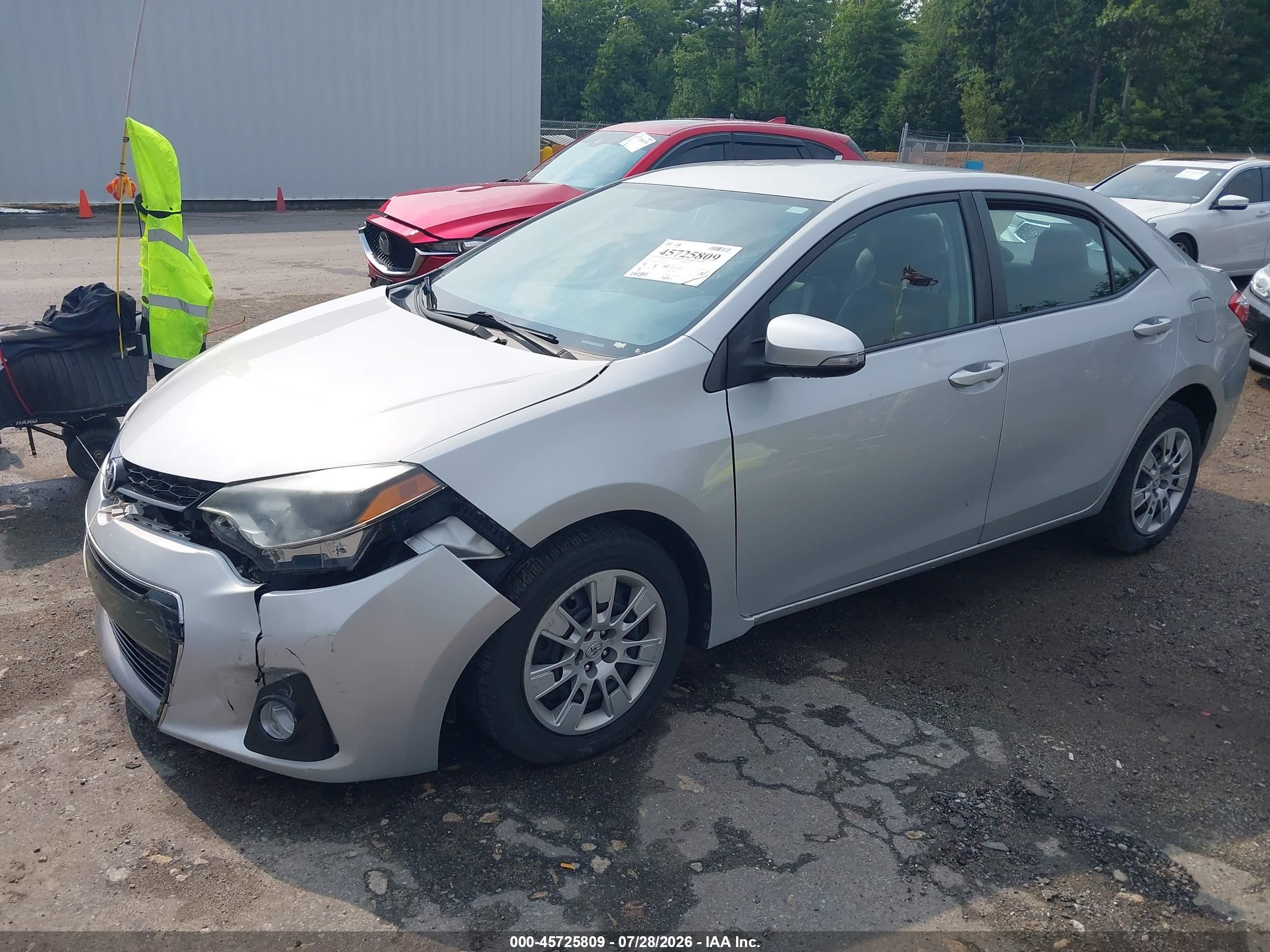 2015 Toyota Corolla S Silver vin: 2T1BURHEXFC416072